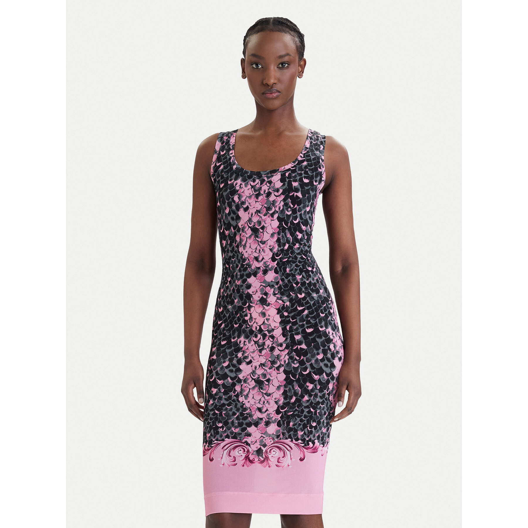 Versace Jeans Couture Sukienka codzienna 80HAO9P6 JS546 Różowy Slim Fit