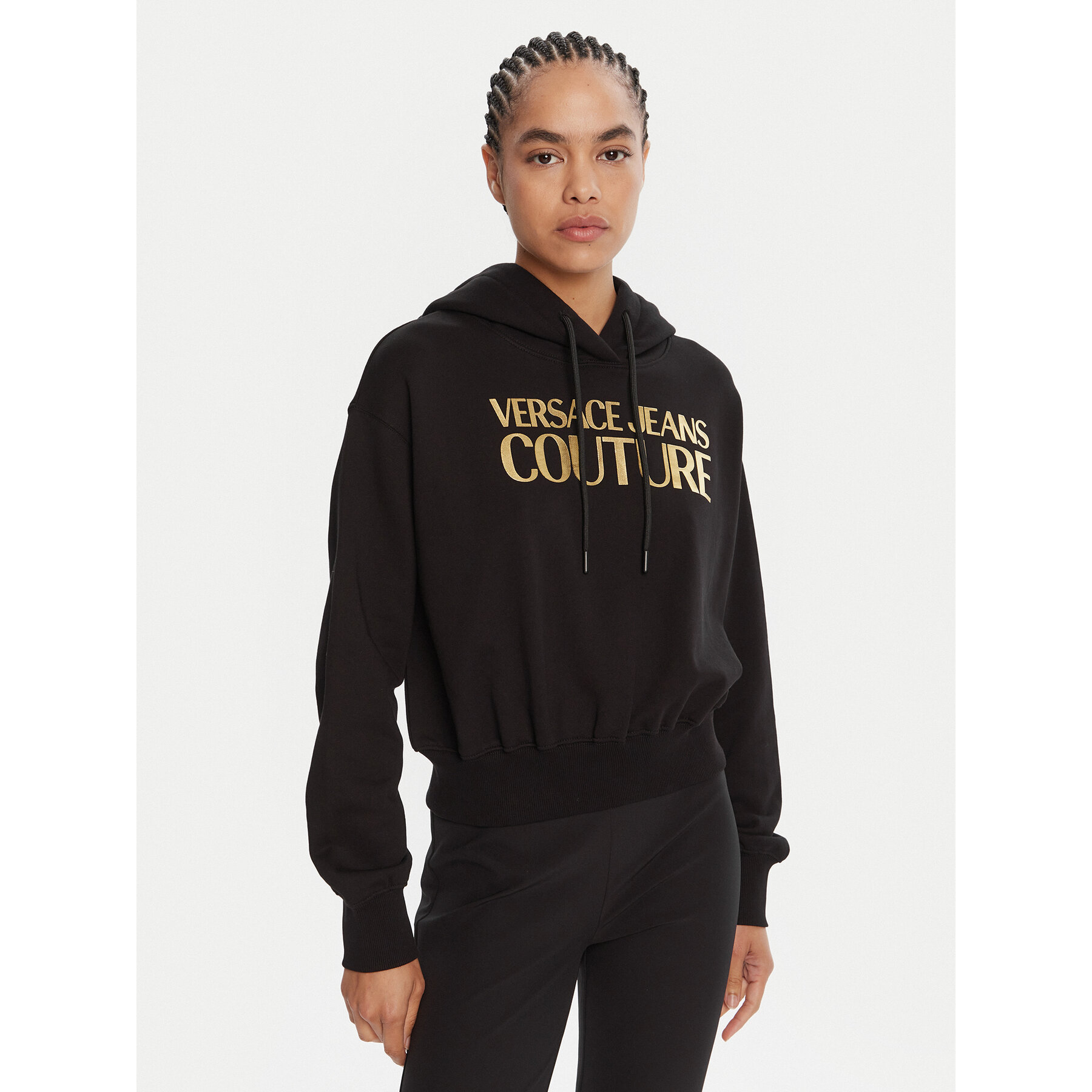 Versace Jeans Couture Bluza 79HAIT02 CF01T Czarny Regular Fit