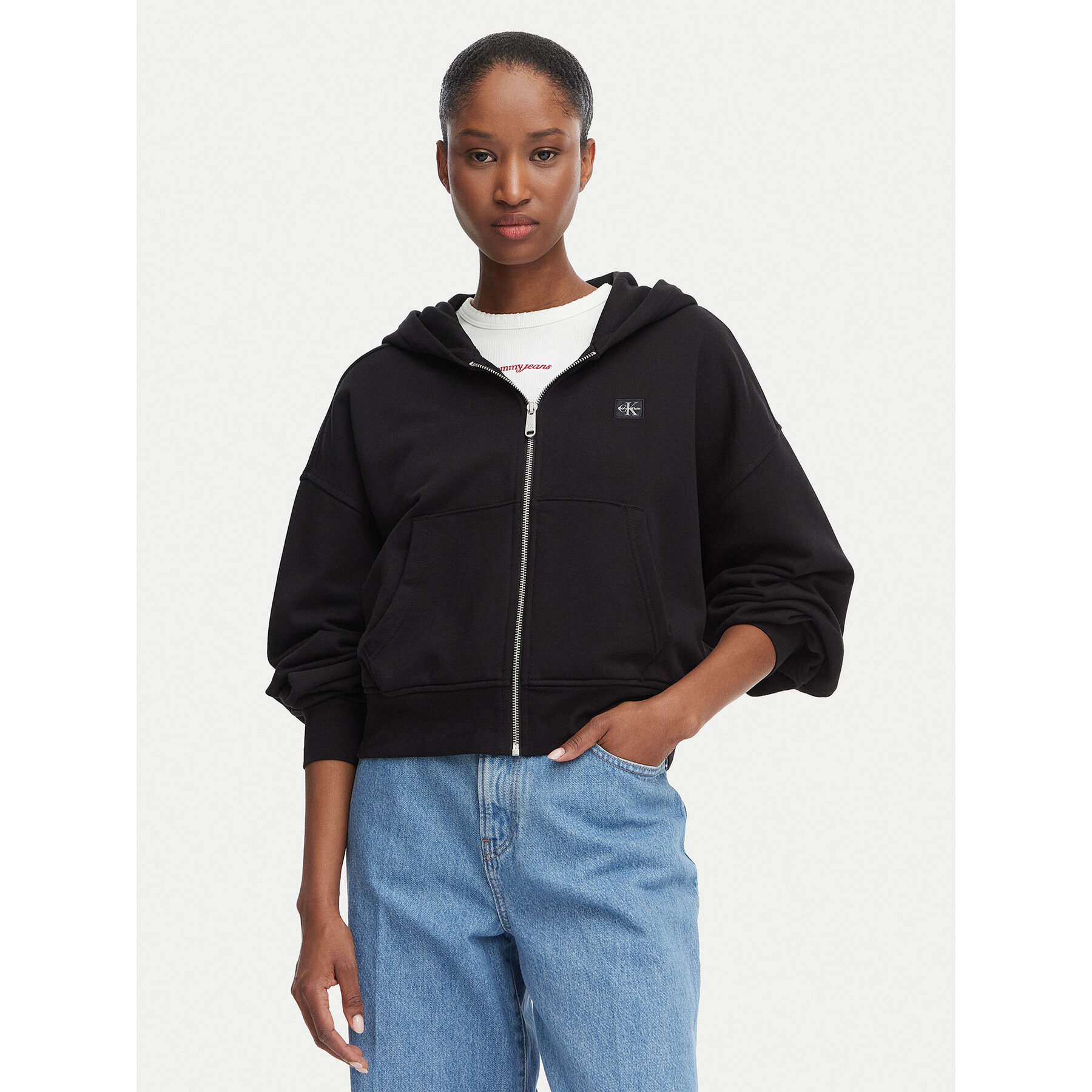 Calvin Klein Jeans Bluza LV047C216G Czarny Regular Fit