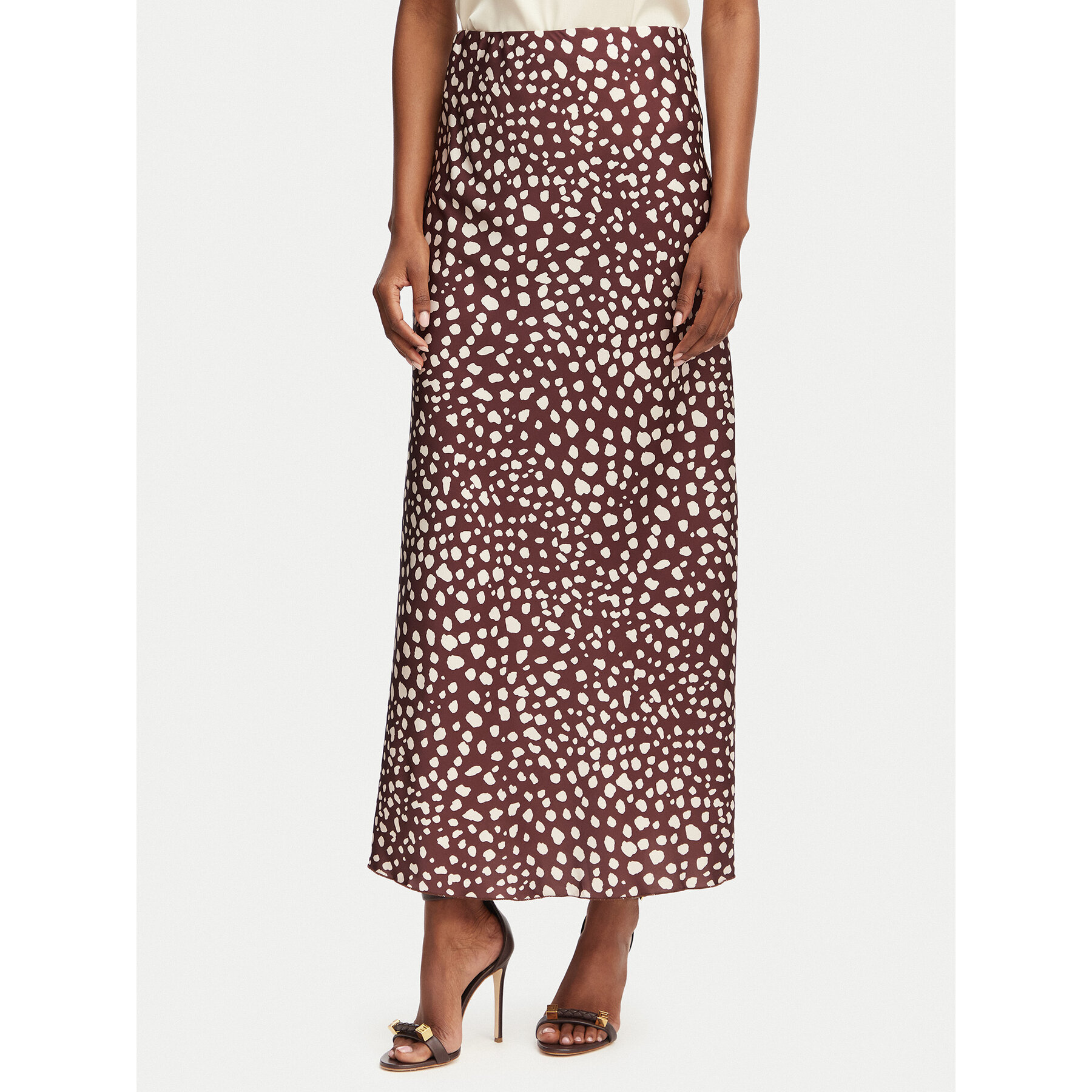 Rinascimento Spódnica maxi CFC0129022003 Brązowy Regular Fit