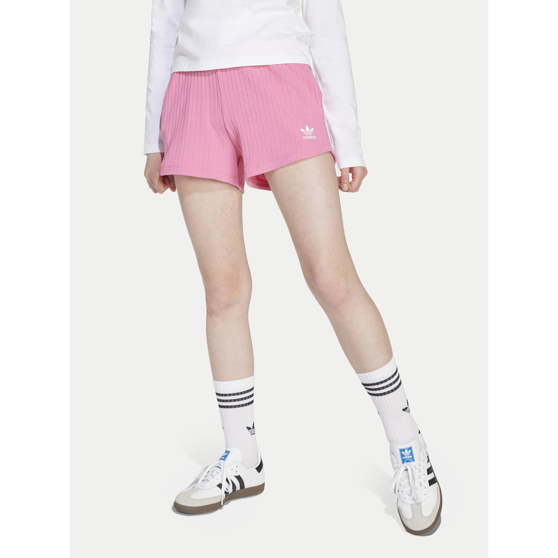 adidas Szorty sportowe JX2775 Różowy Loose Fit