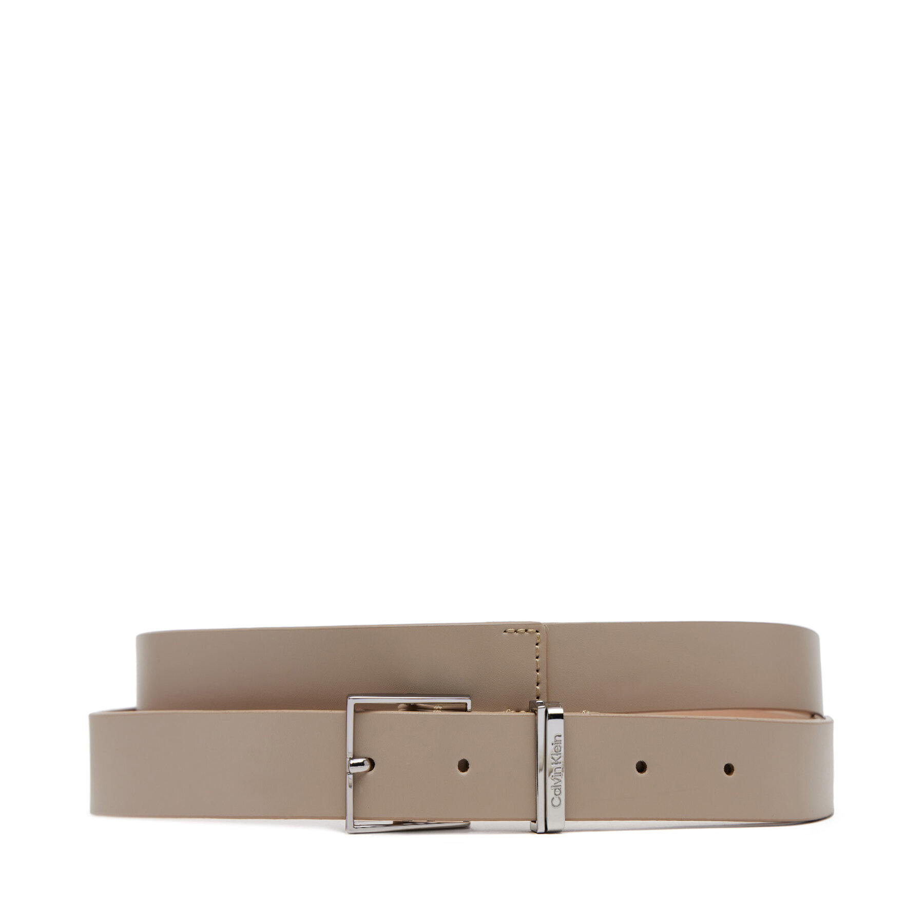 Calvin Klein Pasek Damski Branded Loop Square Belt 2.5 K60K612866 Beżowy