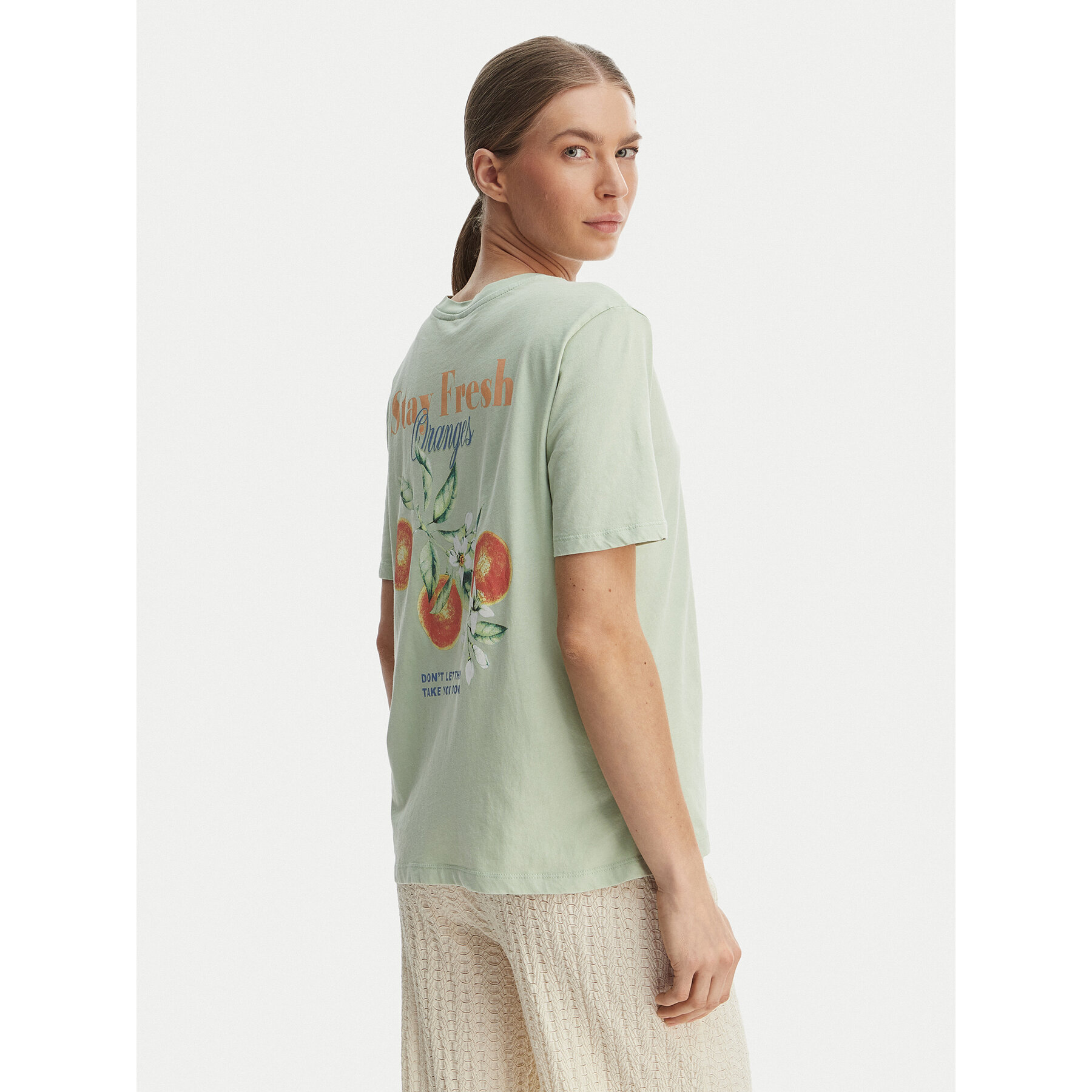 ONLY T-Shirt Lucy 15367829 Zielony Regular Fit