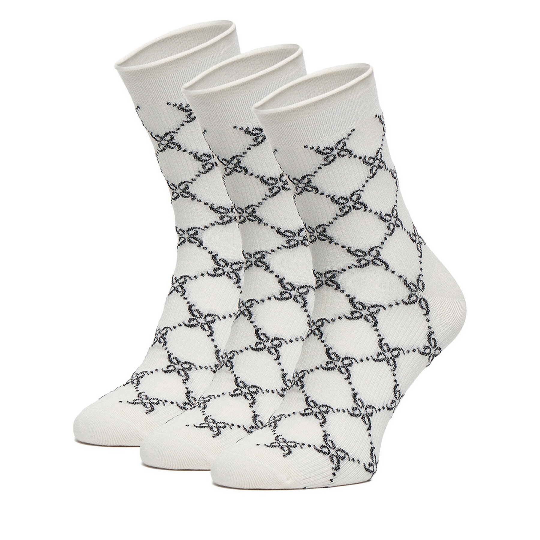 Nine West Skarpety długie CEO_BR_NW_Silver_01_Z_AW25 (3 PACK) Czarny