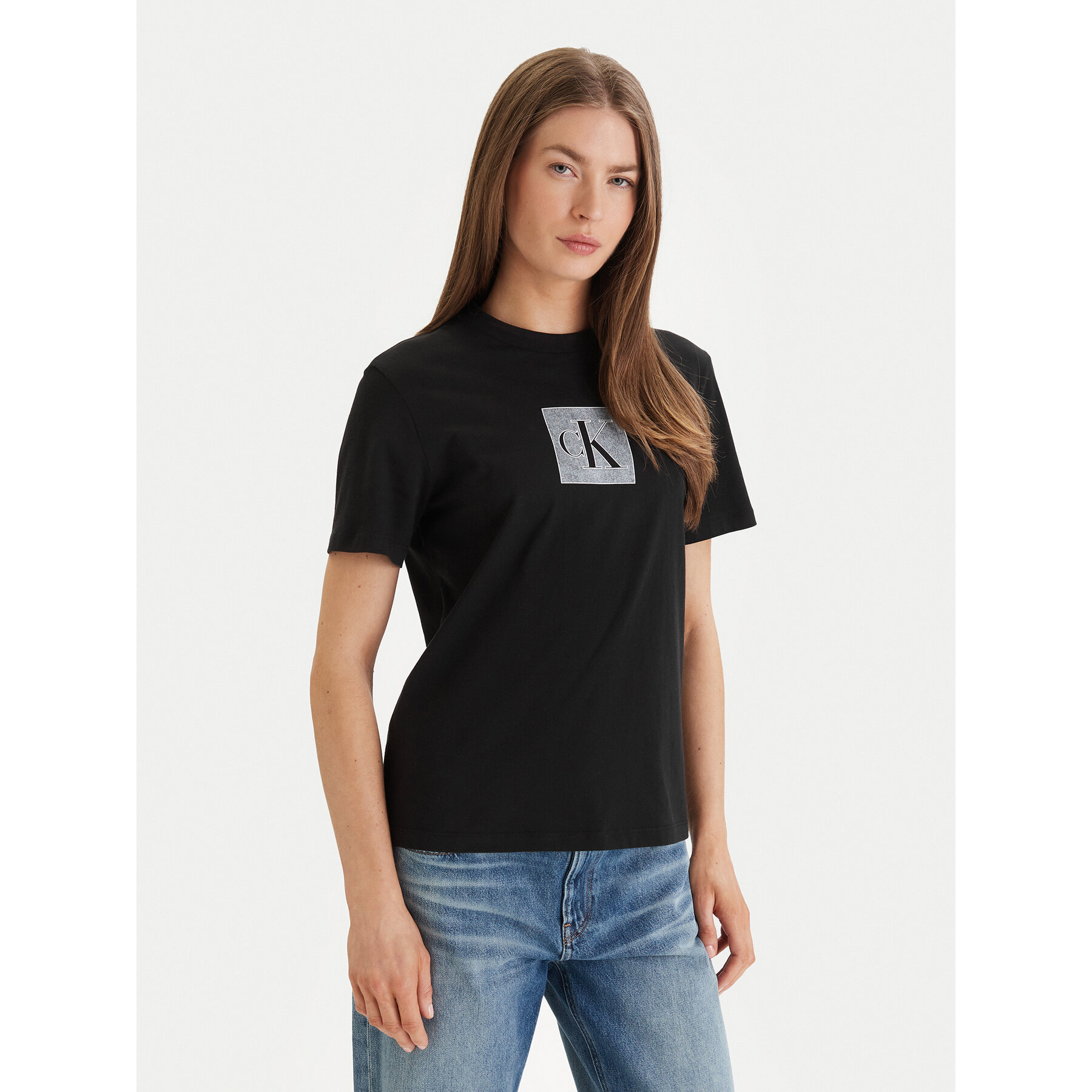 Calvin Klein Jeans T-Shirt LV047F819G Czarny Classic Fit