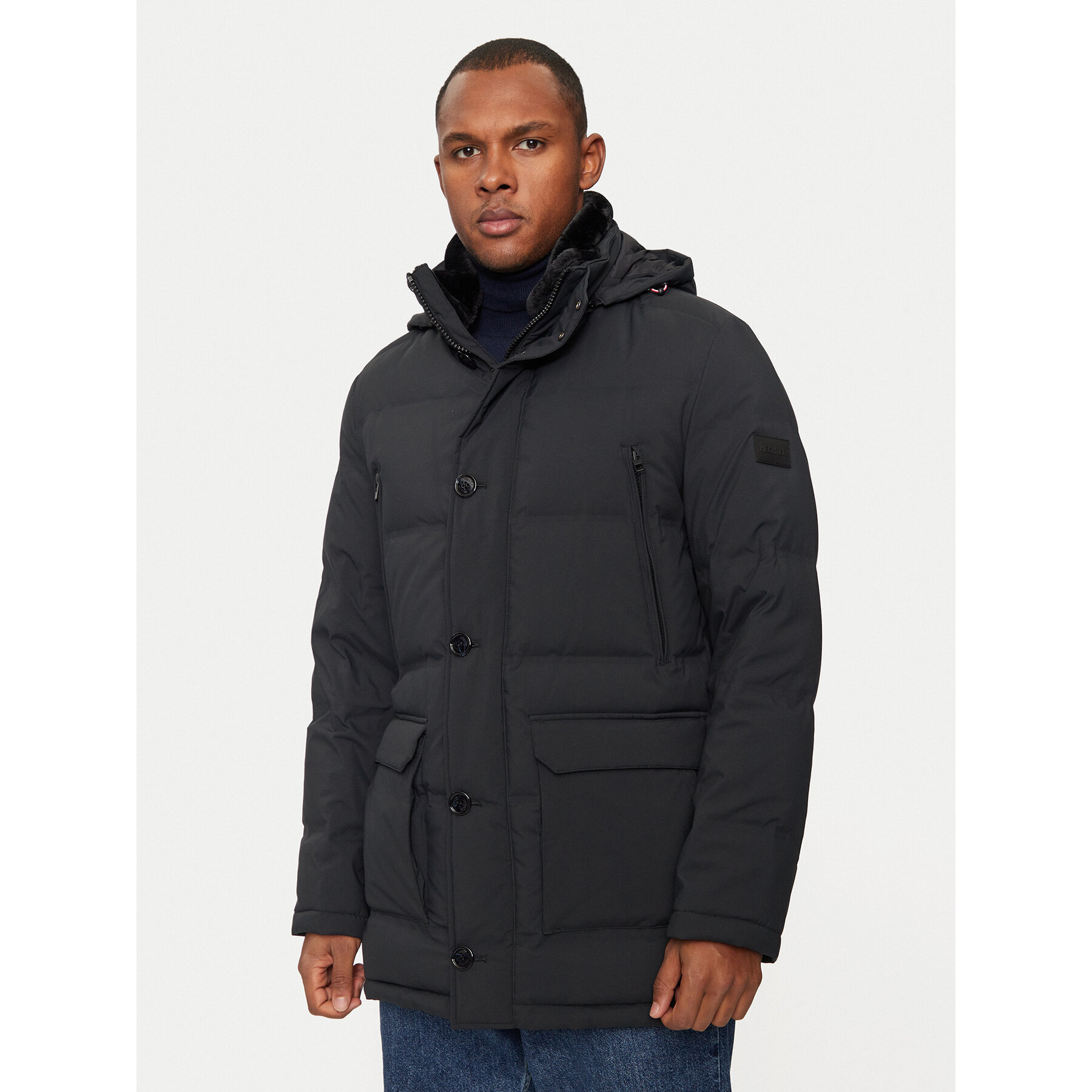 Hechter Paris Kurtka puchowa 50168 142205 Czarny Regular Fit