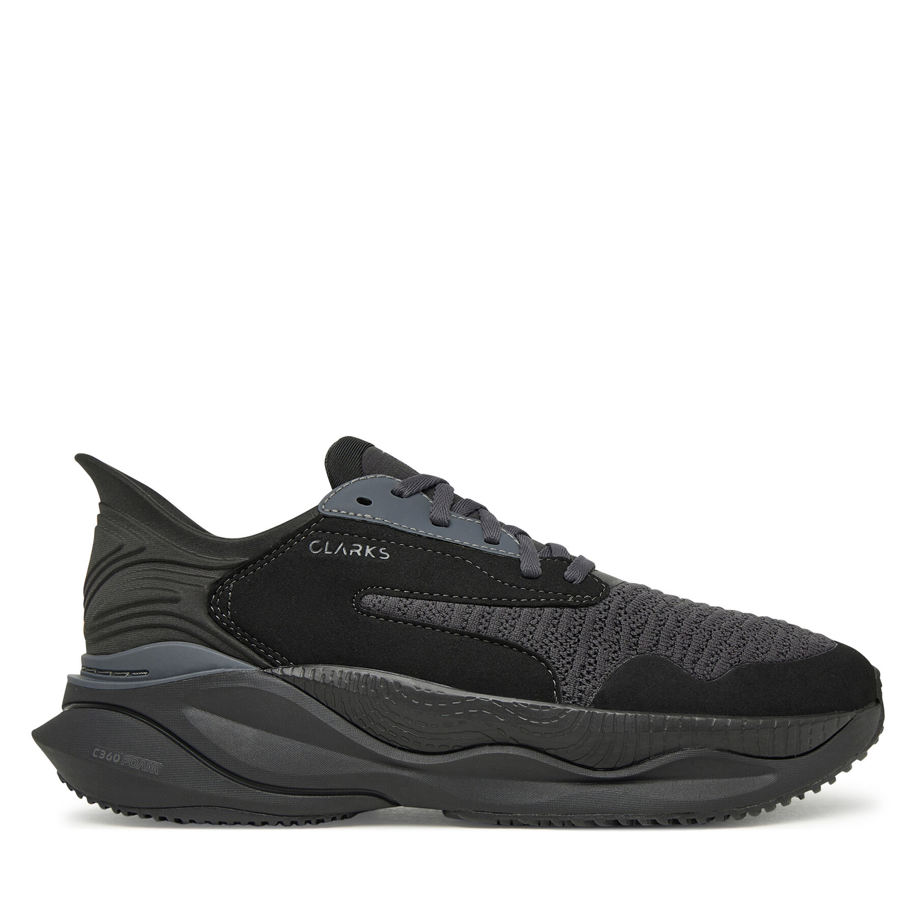 Clarks Sneakersy Clarks Pace 26184667 Czarny