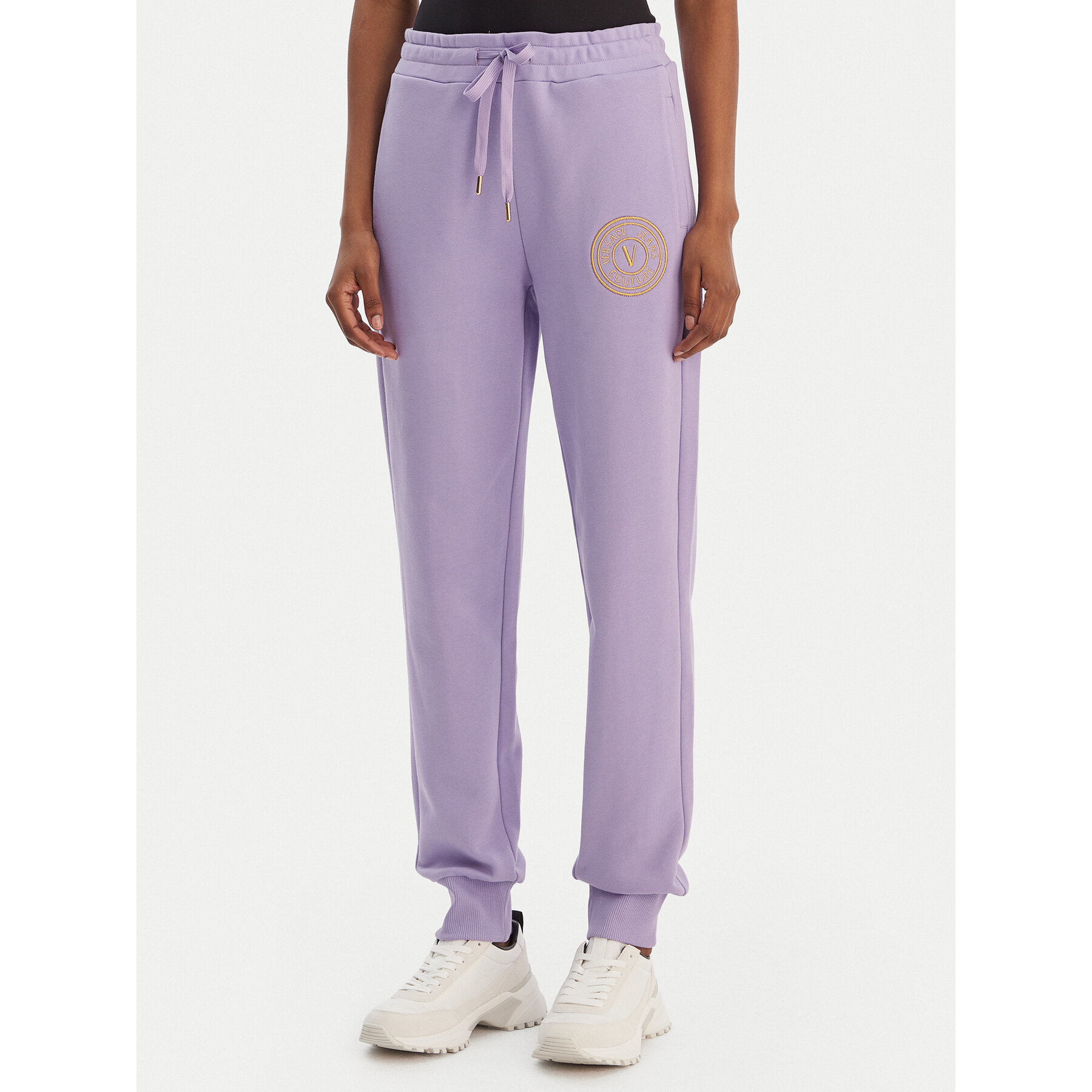 Versace Jeans Couture Spodnie dresowe 80HAAT02 CF01T Fioletowy Regular Fit
