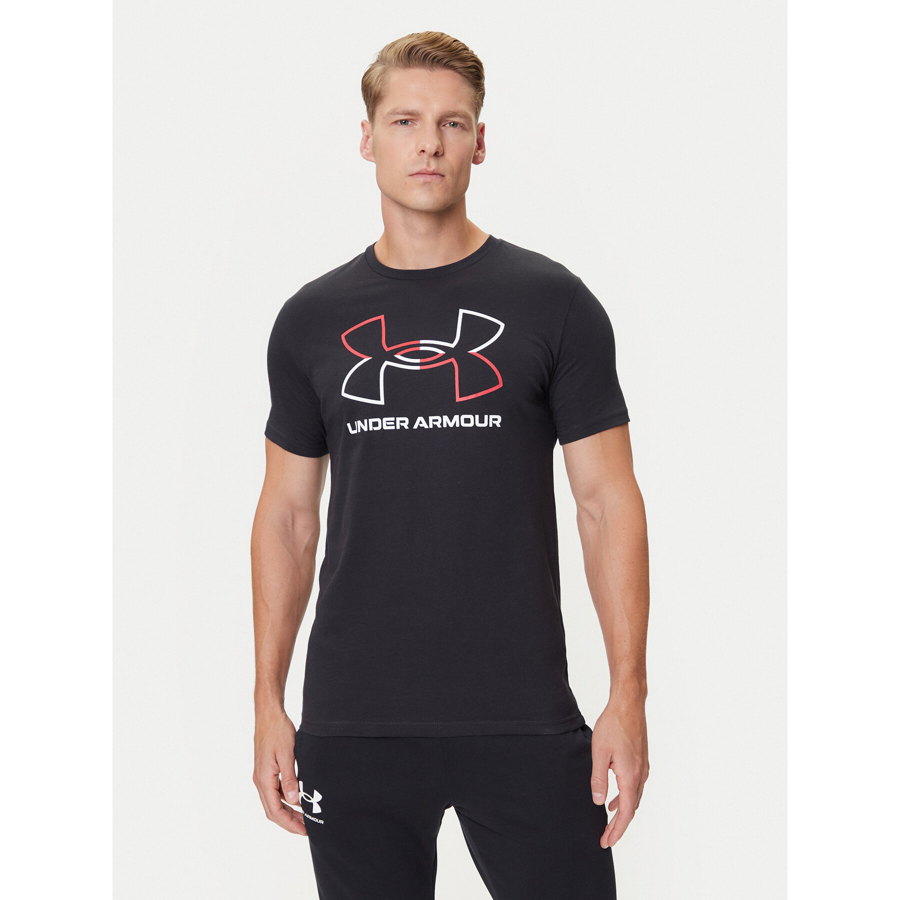Under Armour T-Shirt Ua Gl Foundation Update Ss 1382915-001 Czarny Loose Fit