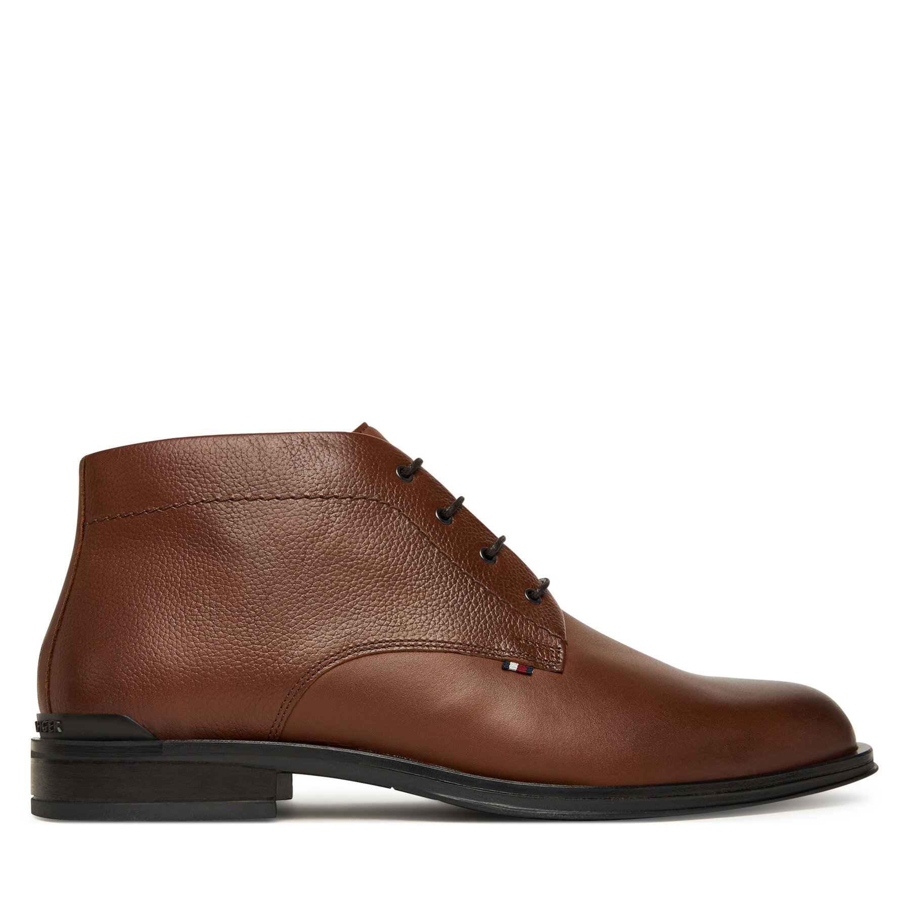 Tommy Hilfiger Trzewiki Corporate Hilfiger Lth Boot FM0FM05697 Brązowy