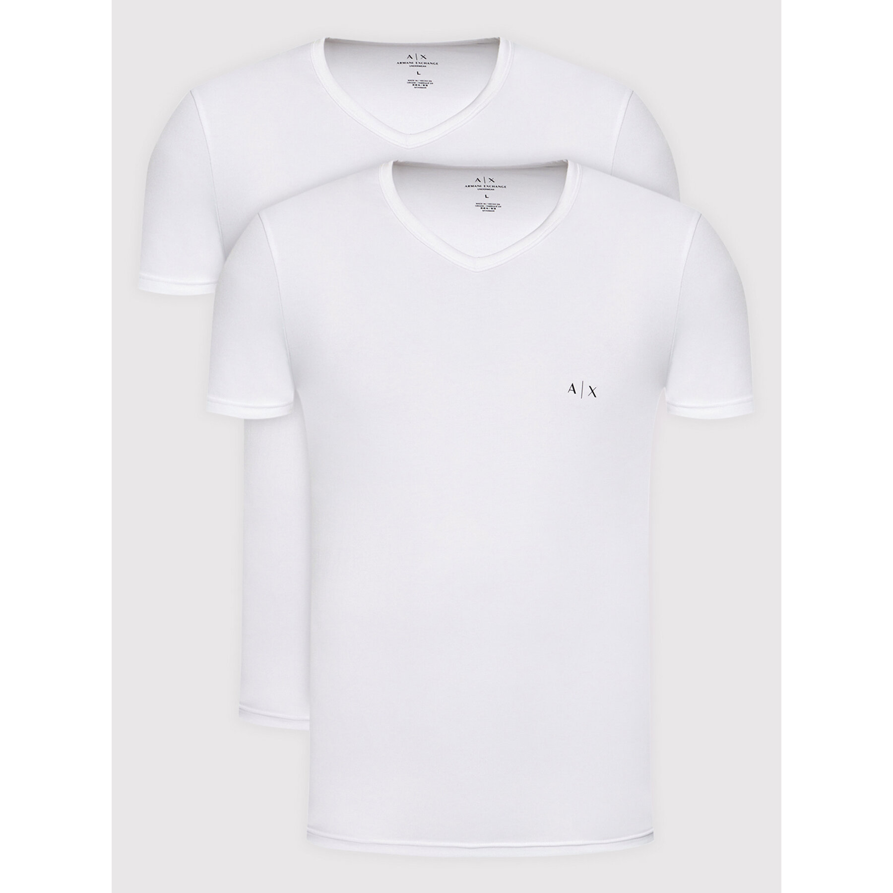 Armani Exchange Komplet t-shirtów 956004 CC282 04710 Biały Regular Fit