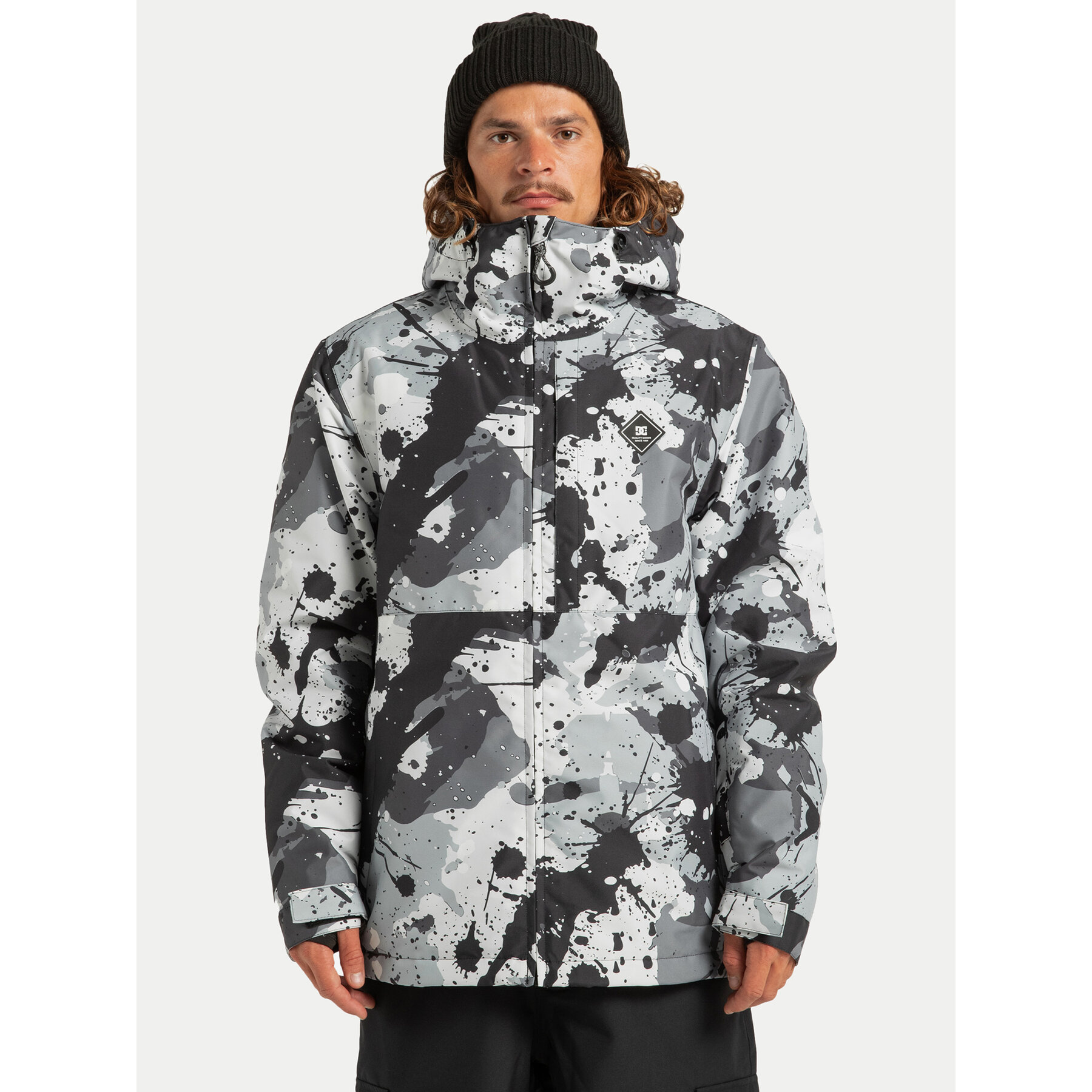 DC Shoes Kurtka narciarska Basic Print ADYTJ03097 Szary Regular Fit