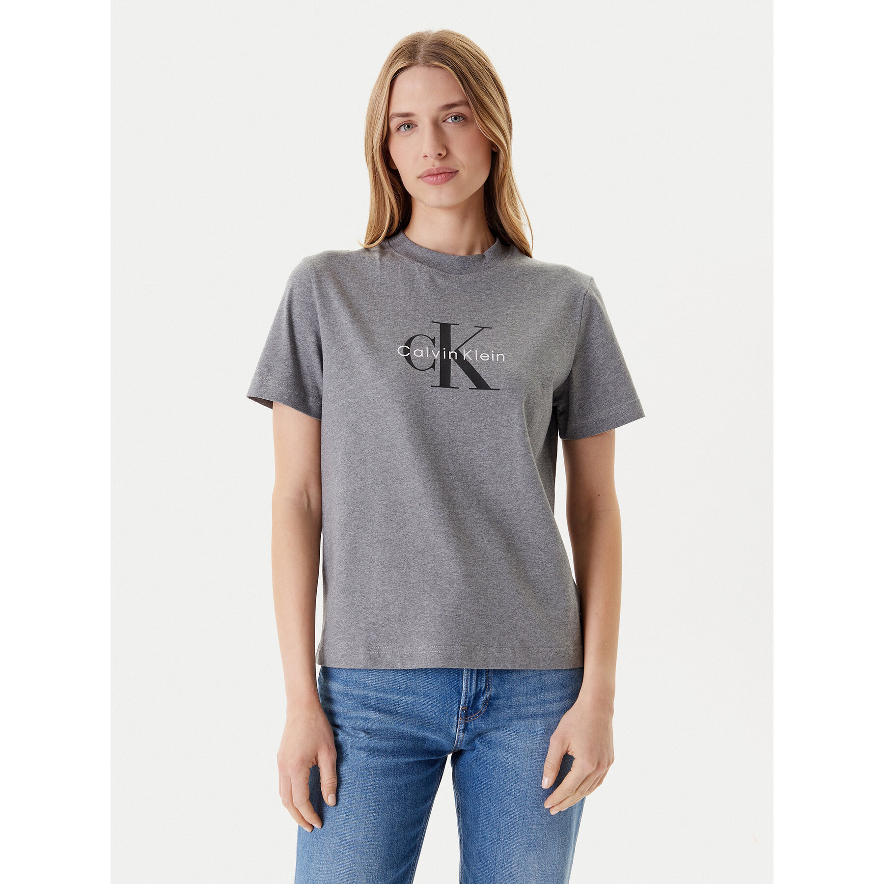 Calvin Klein Jeans T-Shirt Hero Classic LV047B865G Szary Regular Fit