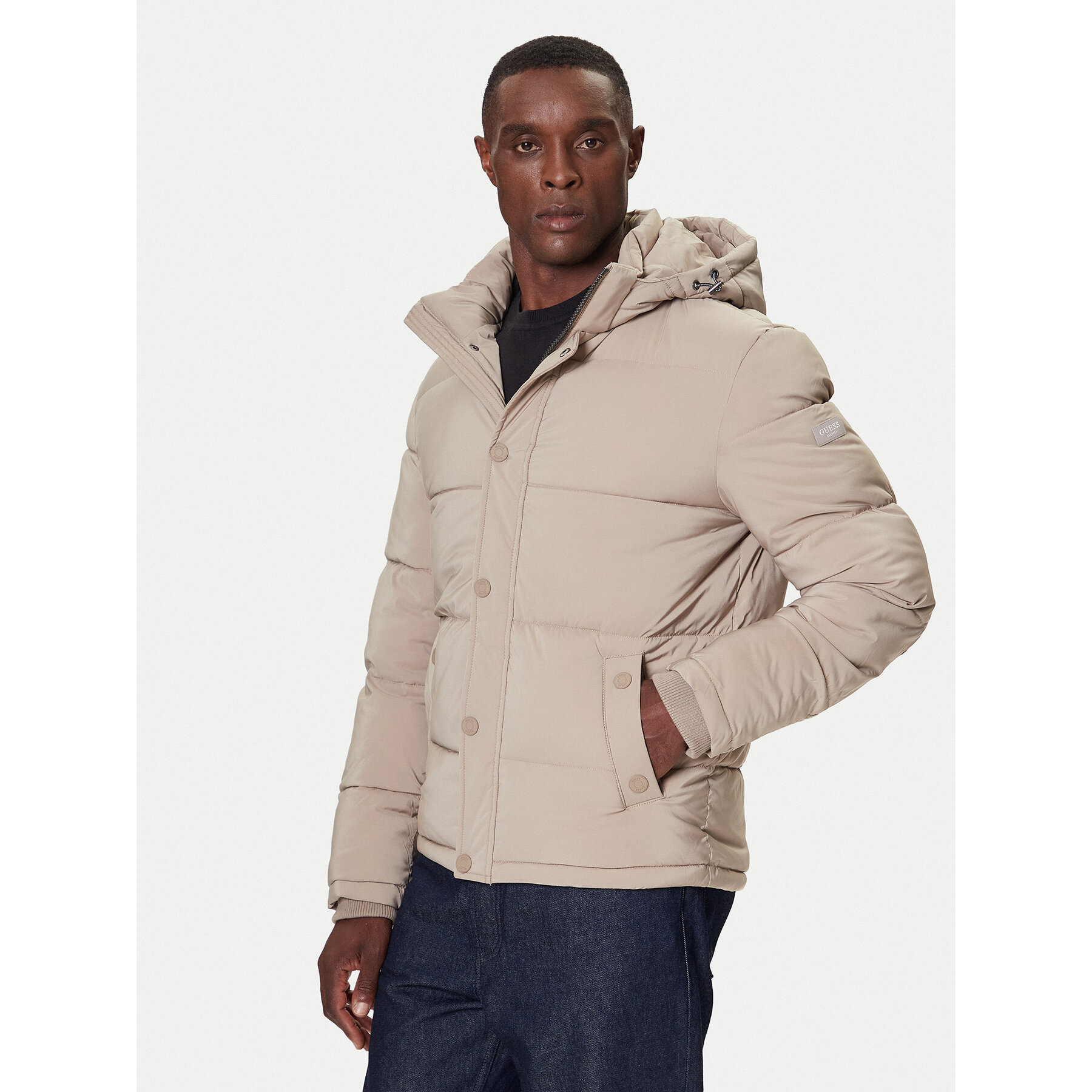 Guess Kurtka zimowa M4BL21 WGJ42 Beżowy Regular Fit