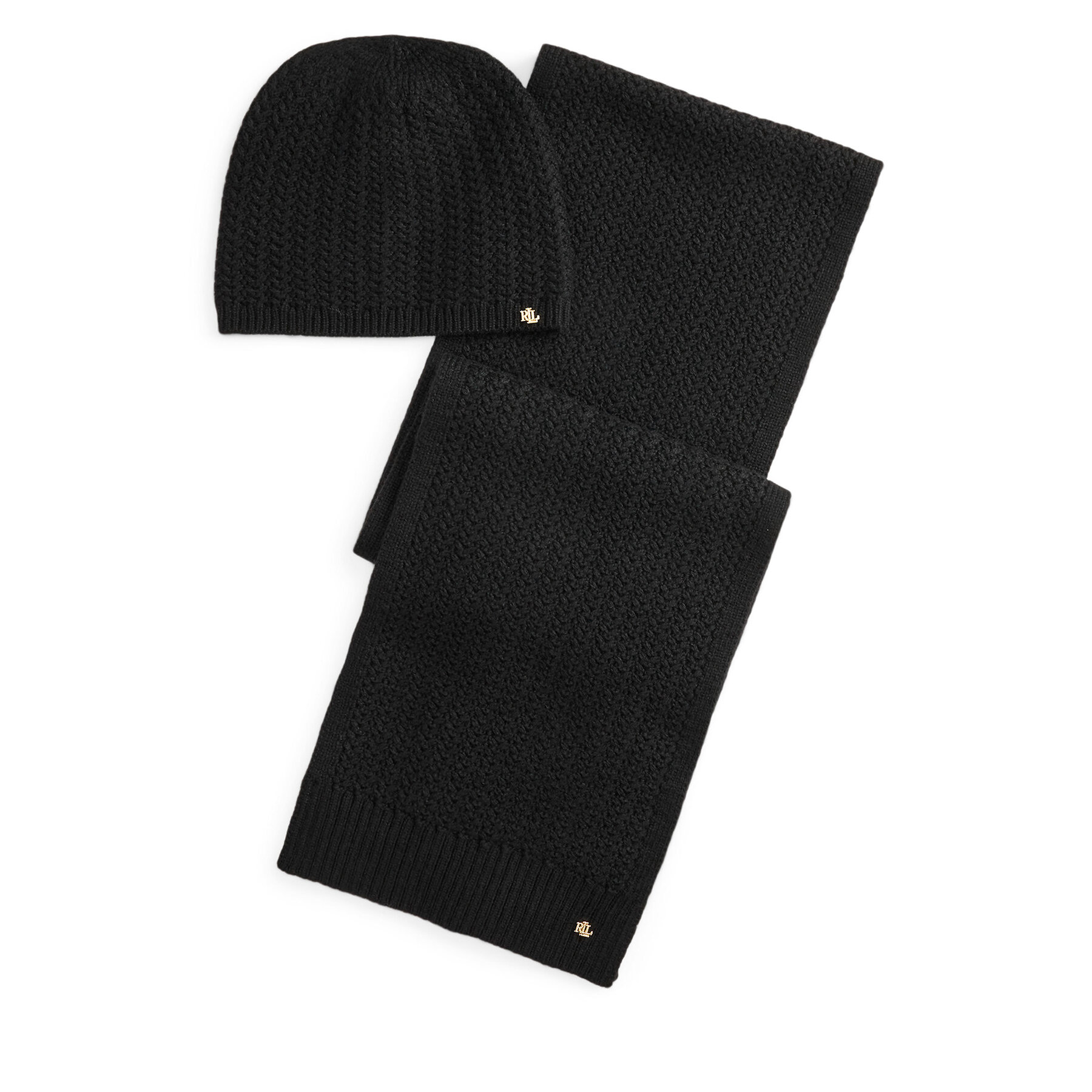 LAUREN RALPH LAUREN Zestaw Szalik i Czapka 454P04471001 Czarny