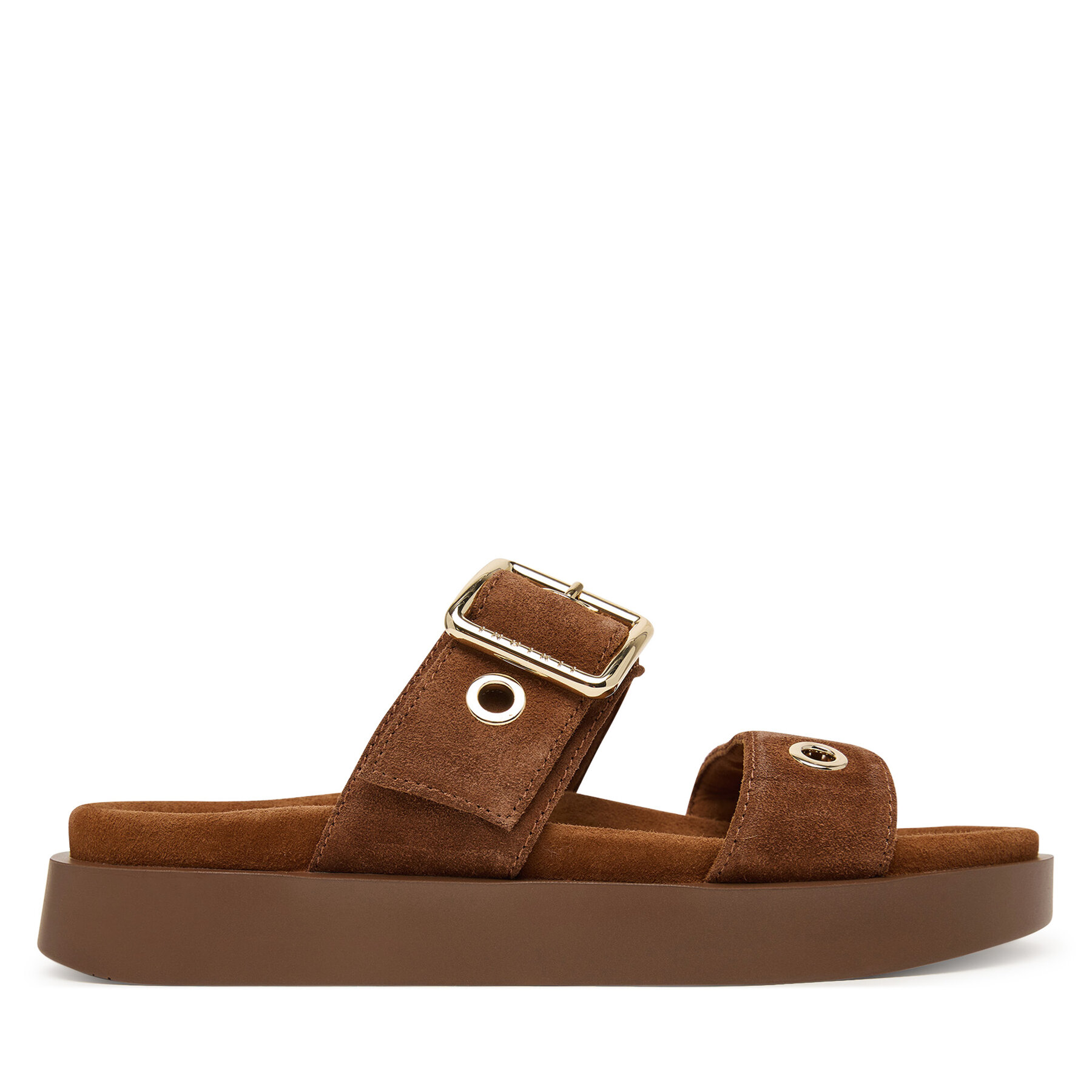 Inuikii Klapki Tilda Buckle 1004.003.0631 Brązowy ciemny