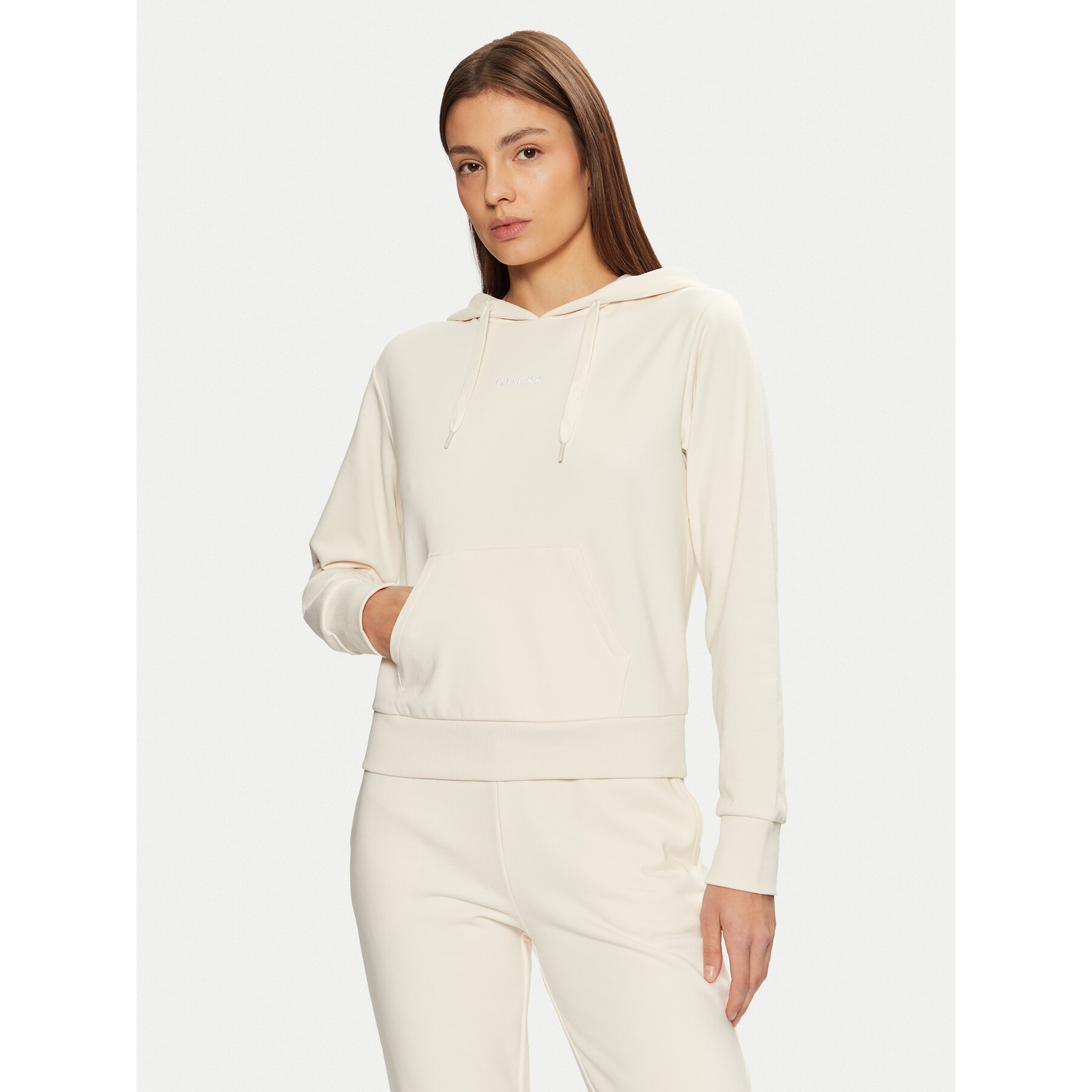 Guess Bluza O5RQ02 KCO31 Écru Regular Fit