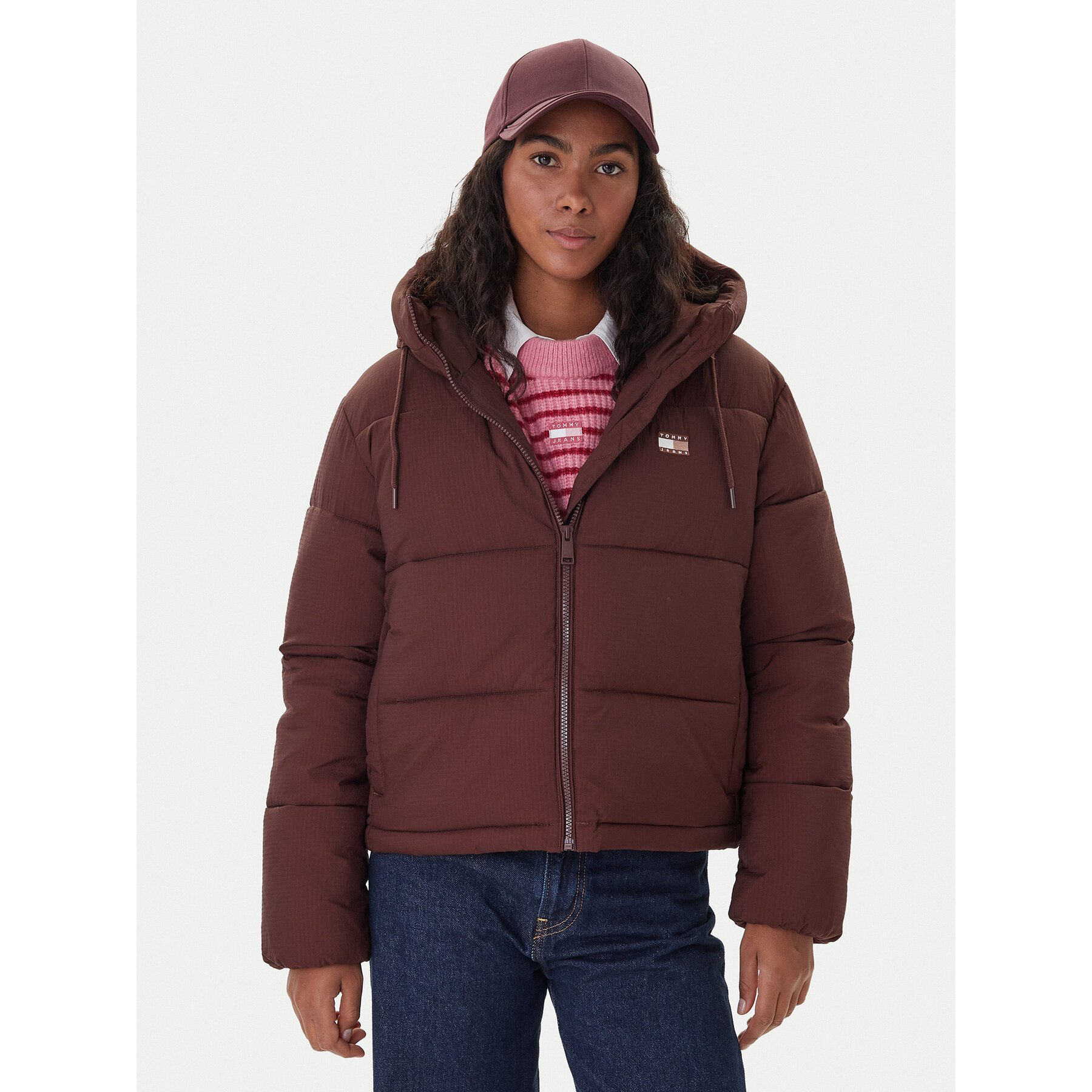 Tommy Jeans Kurtka zimowa DW0DW21625 Brązowy Regular Fit
