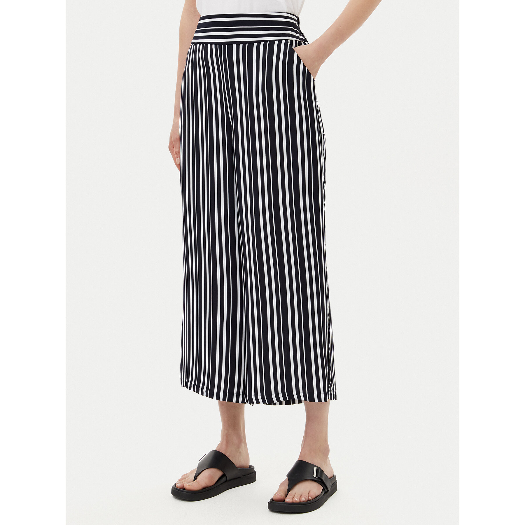 Joseph Ribkoff Kuloty 251162 Granatowy Wide Leg