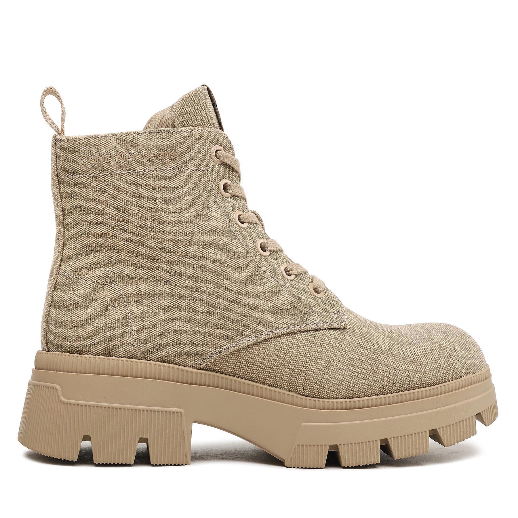 Calvin Klein Jeans Trapery Chunky Combat Laceup Boot Co YW0YW01239 Beżowy