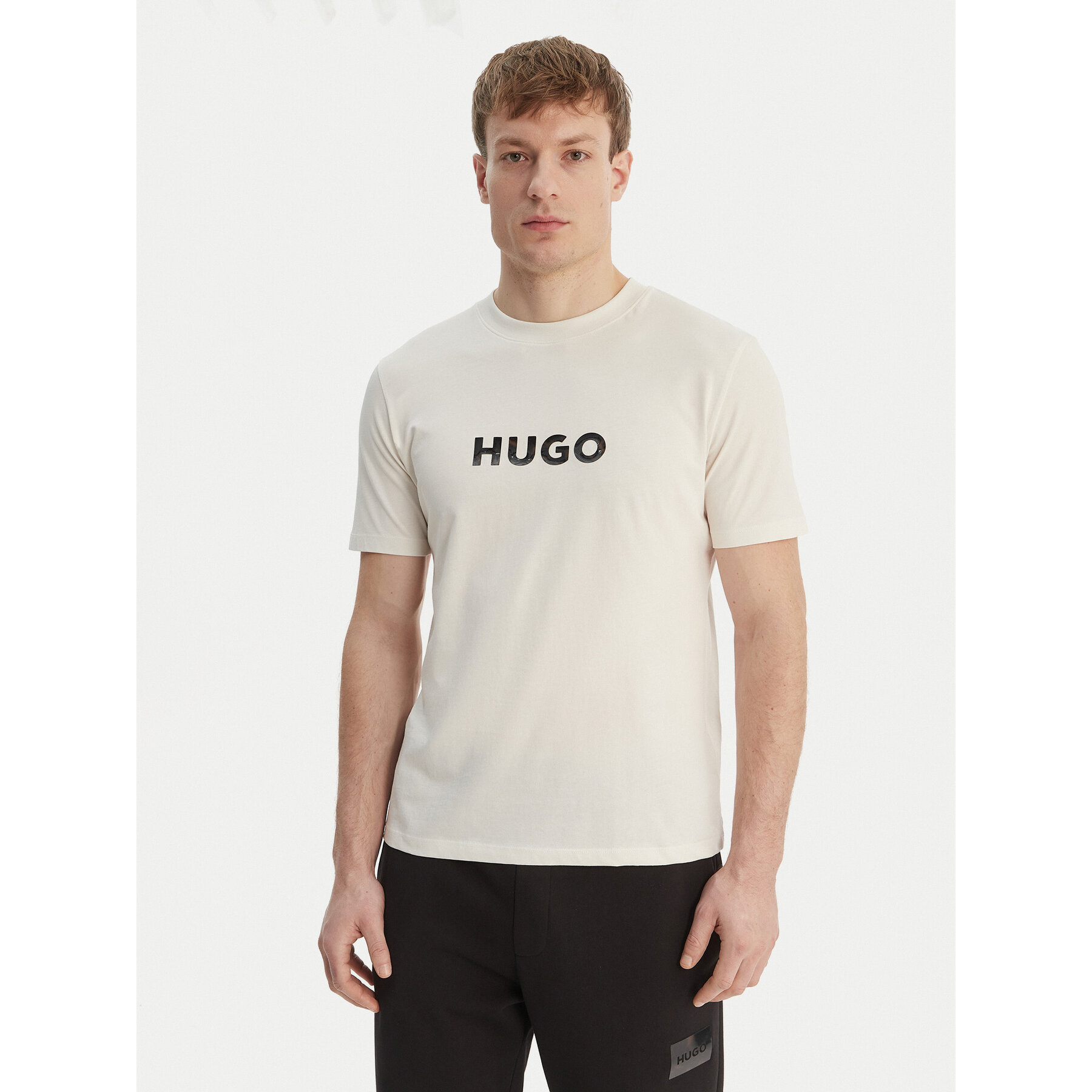 HUGO T-Shirt Dumeo 50557437 Écru Regular Fit