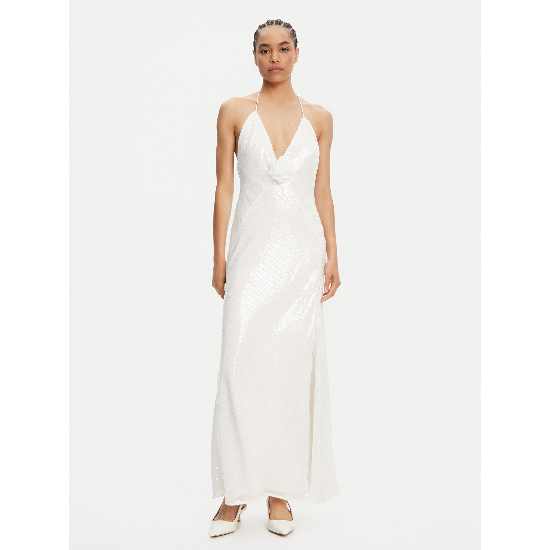 Bardot Sukienka wieczorowa Aradia 59278DB5 Biały Regular Fit