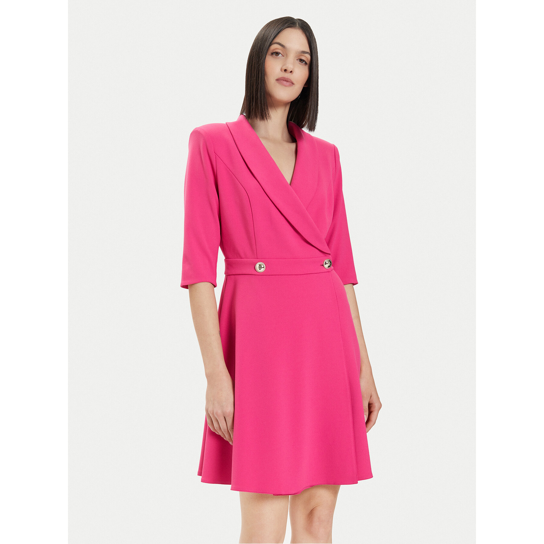 Rinascimento Sukienka koktajlowa CFC0118280003 Różowy Regular Fit