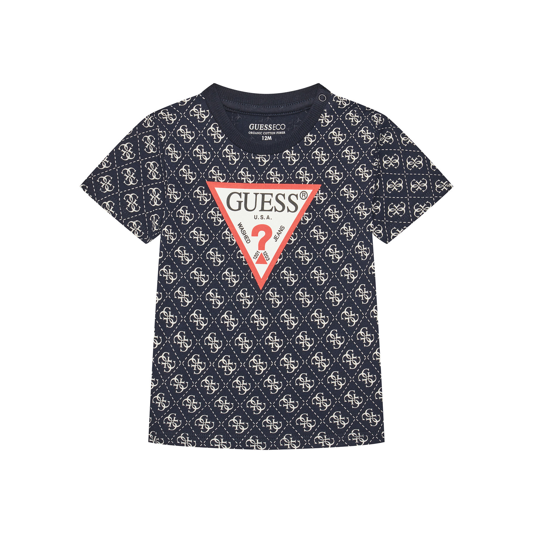 Guess T-Shirt N5YI04 K8HM4 Granatowy Regular Fit