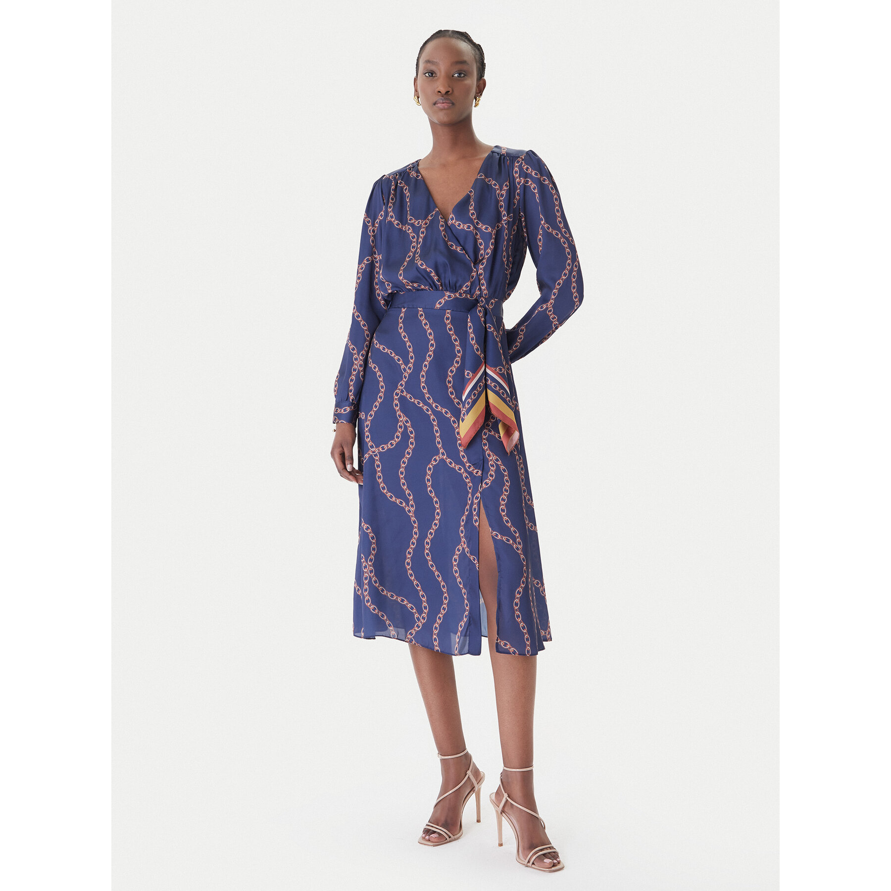 Rinascimento Sukienka koktajlowa CFC0128008003 Granatowy Regular Fit