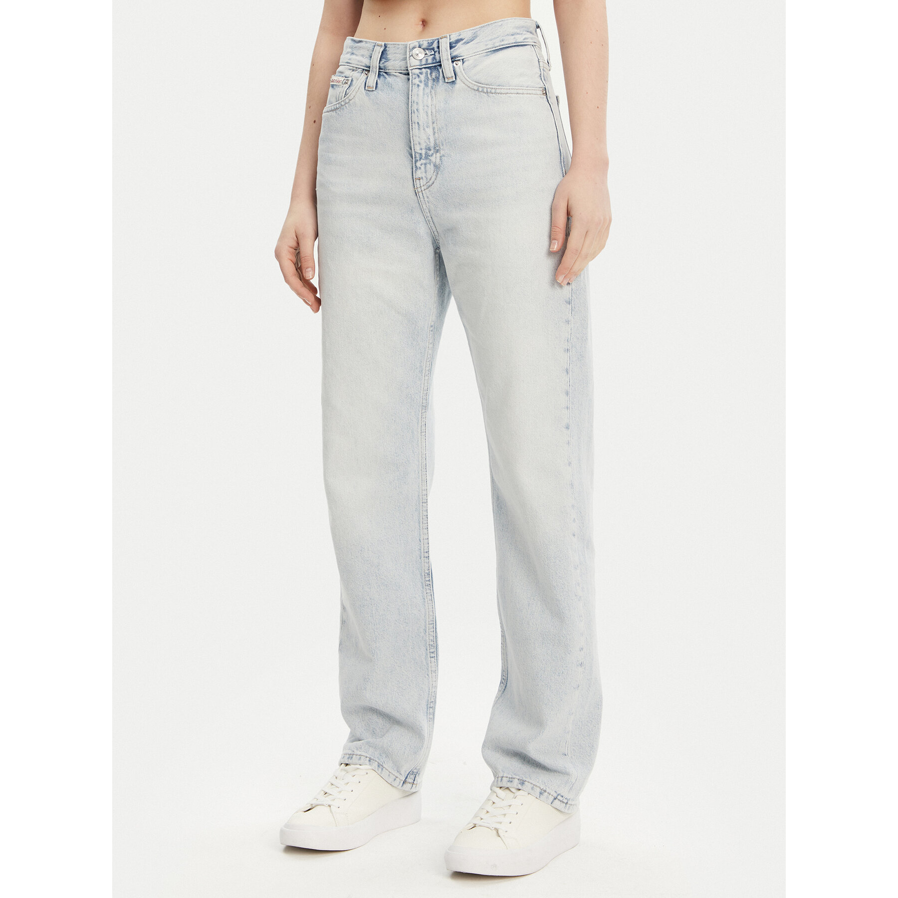 Calvin Klein Jeans Jeansy J20J225132 Niebieski Straight Fit