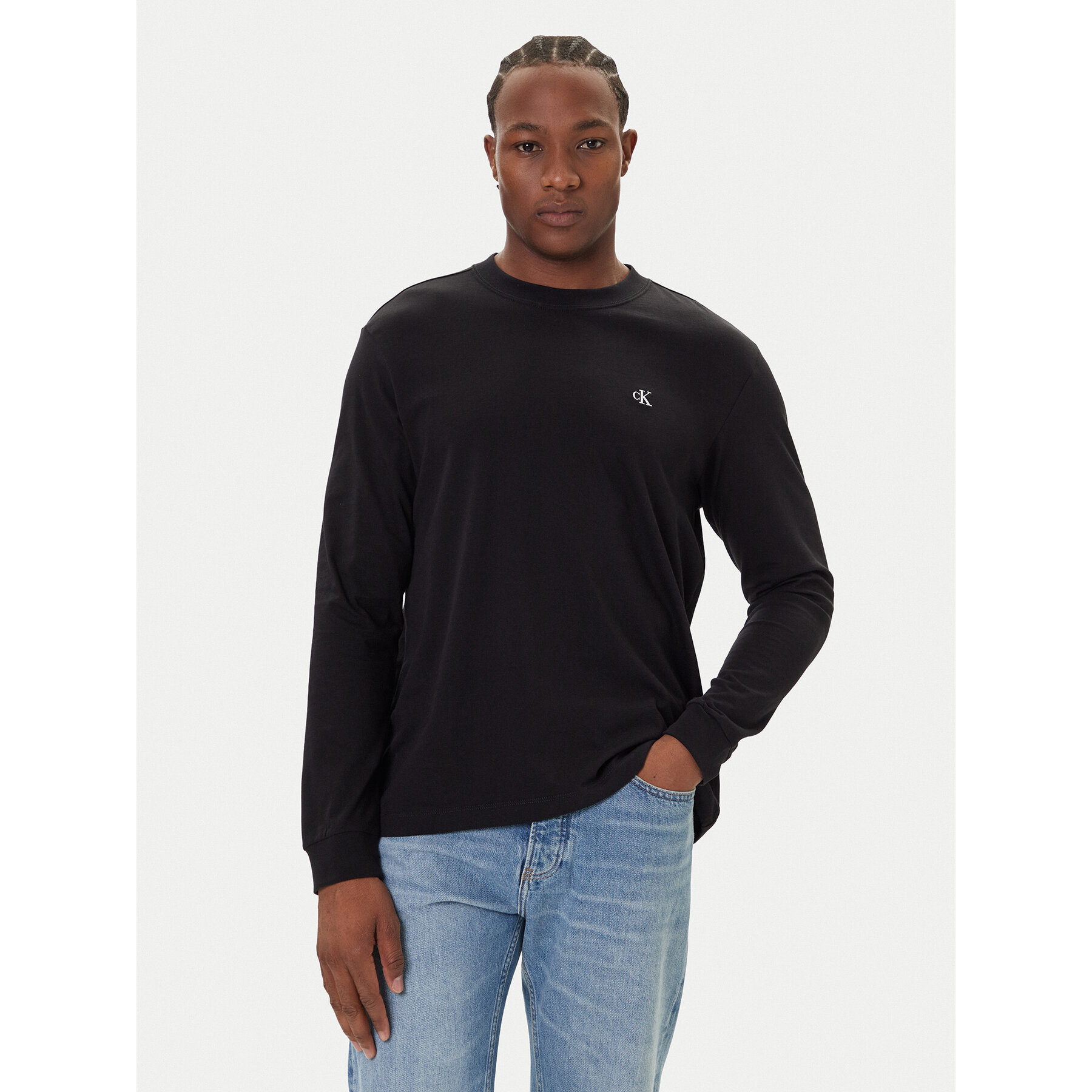 Calvin Klein Jeans Longsleeve Easy LV04RD247G Czarny Regular Fit