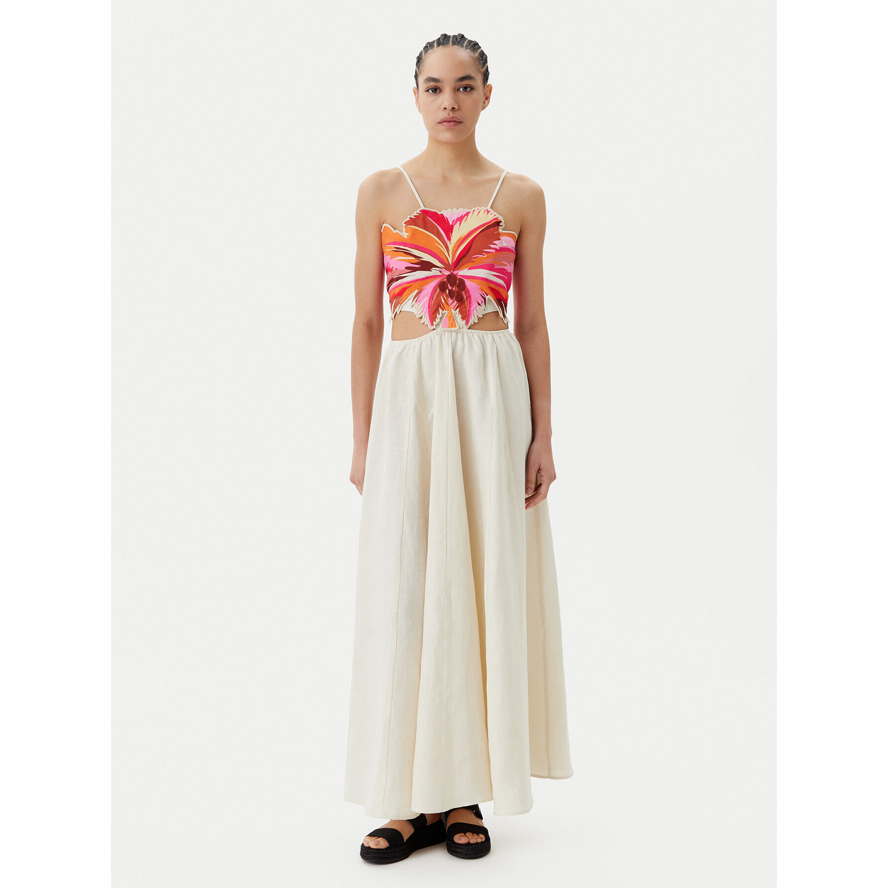 Maaji Sukienka letnia Sunrise PT2530CLD001 Beżowy Regular Fit