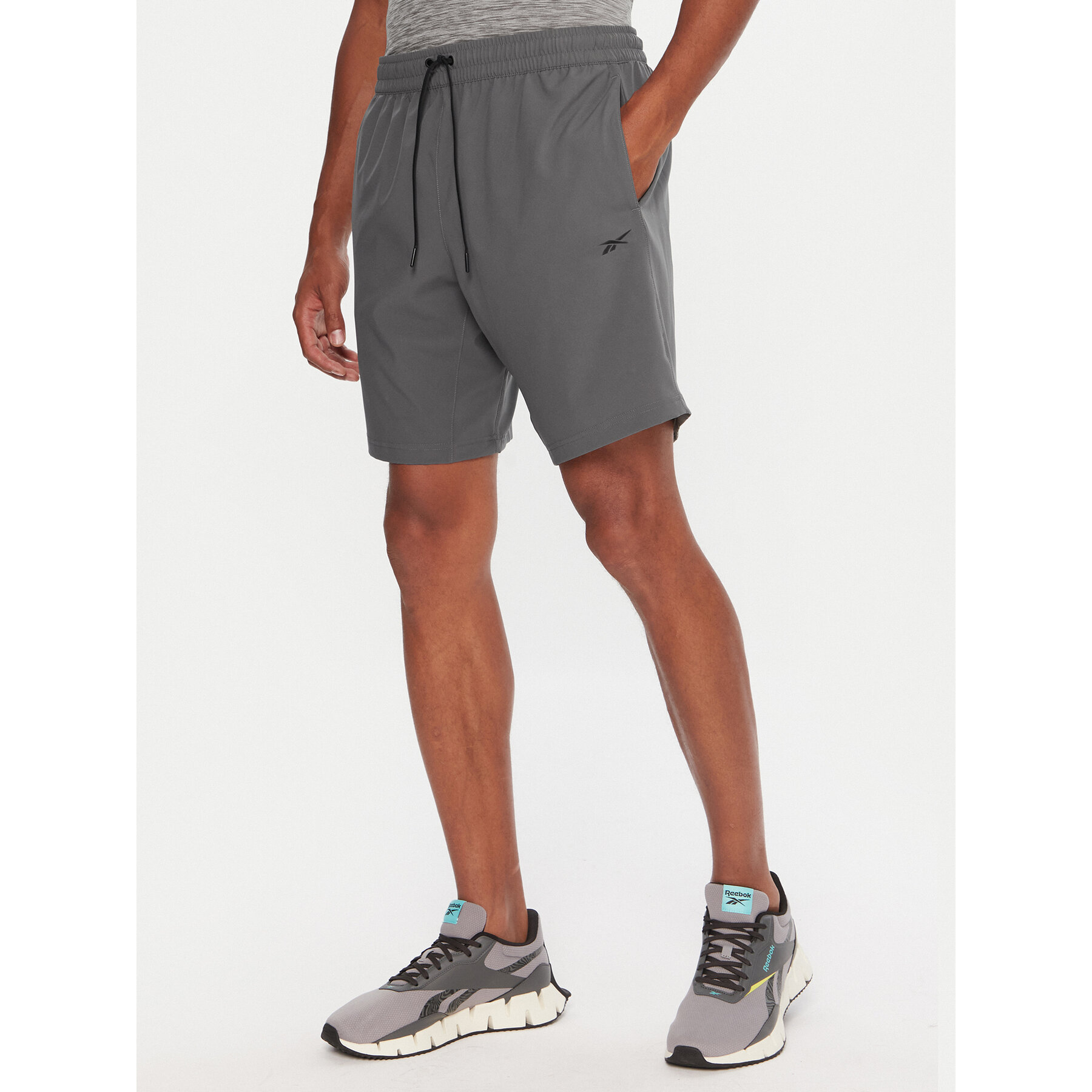Reebok Szorty sportowe RK25181CCM Szary Regular Fit