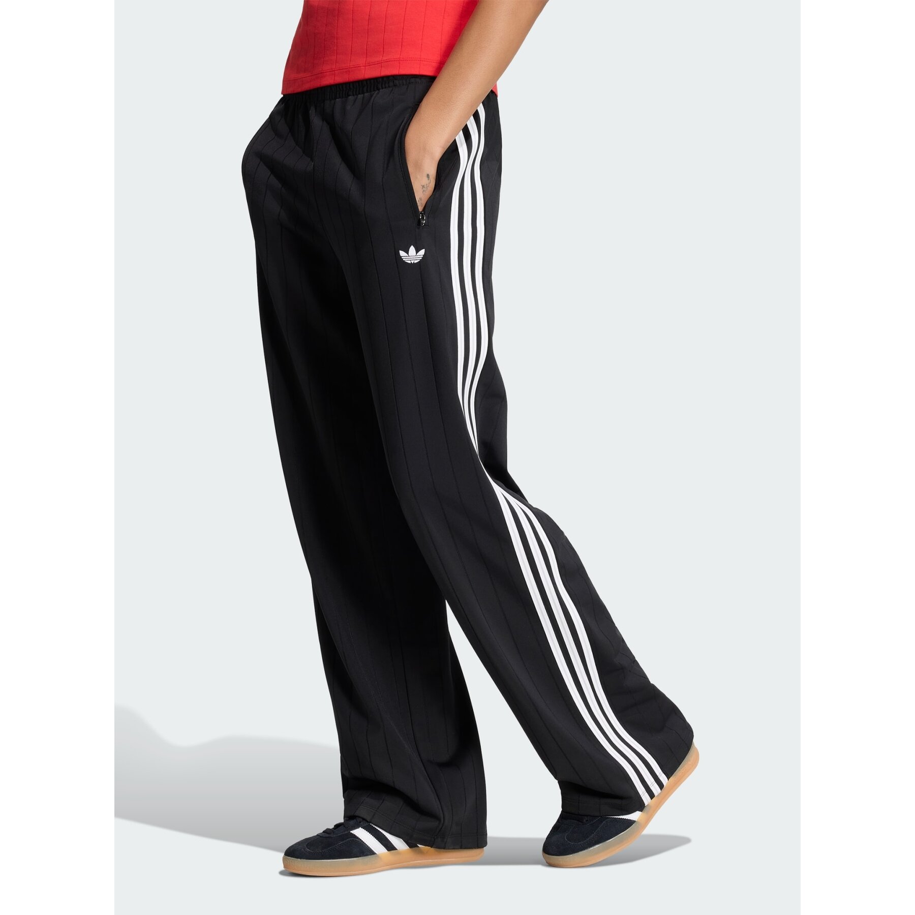 adidas Spodnie dresowe Pinstripe Firebird KS6787 Czarny Loose Fit