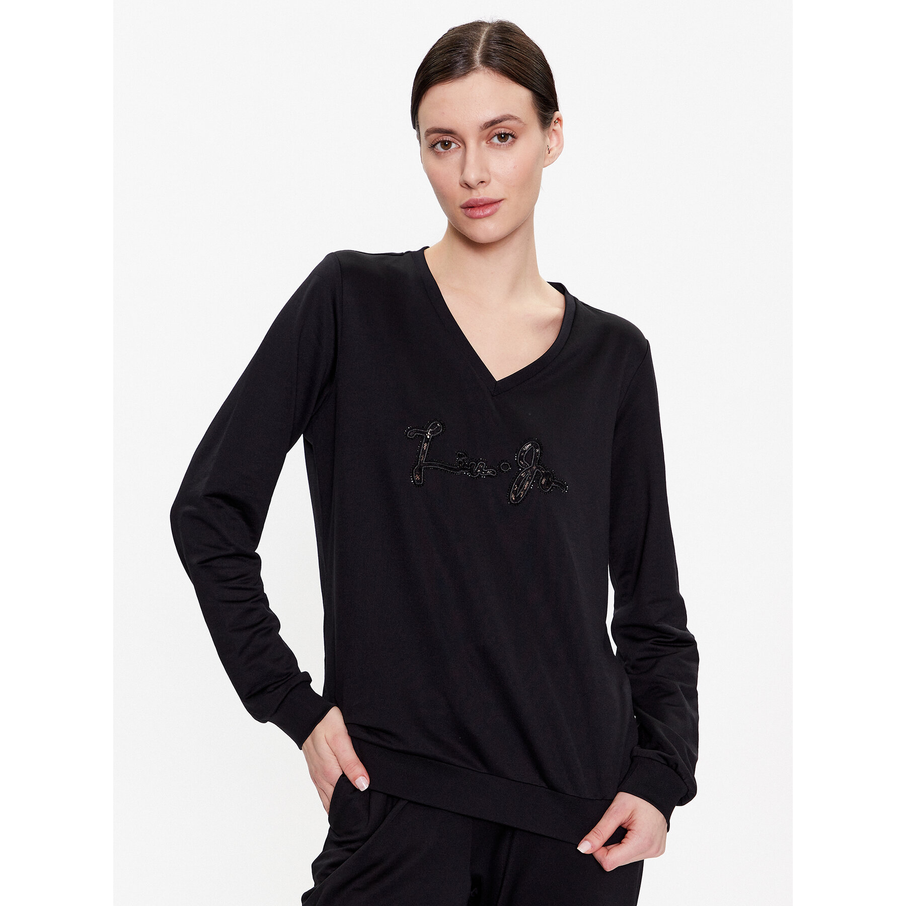 Liu Jo Sport Bluzka TA3216 F0869 Czarny Regular Fit