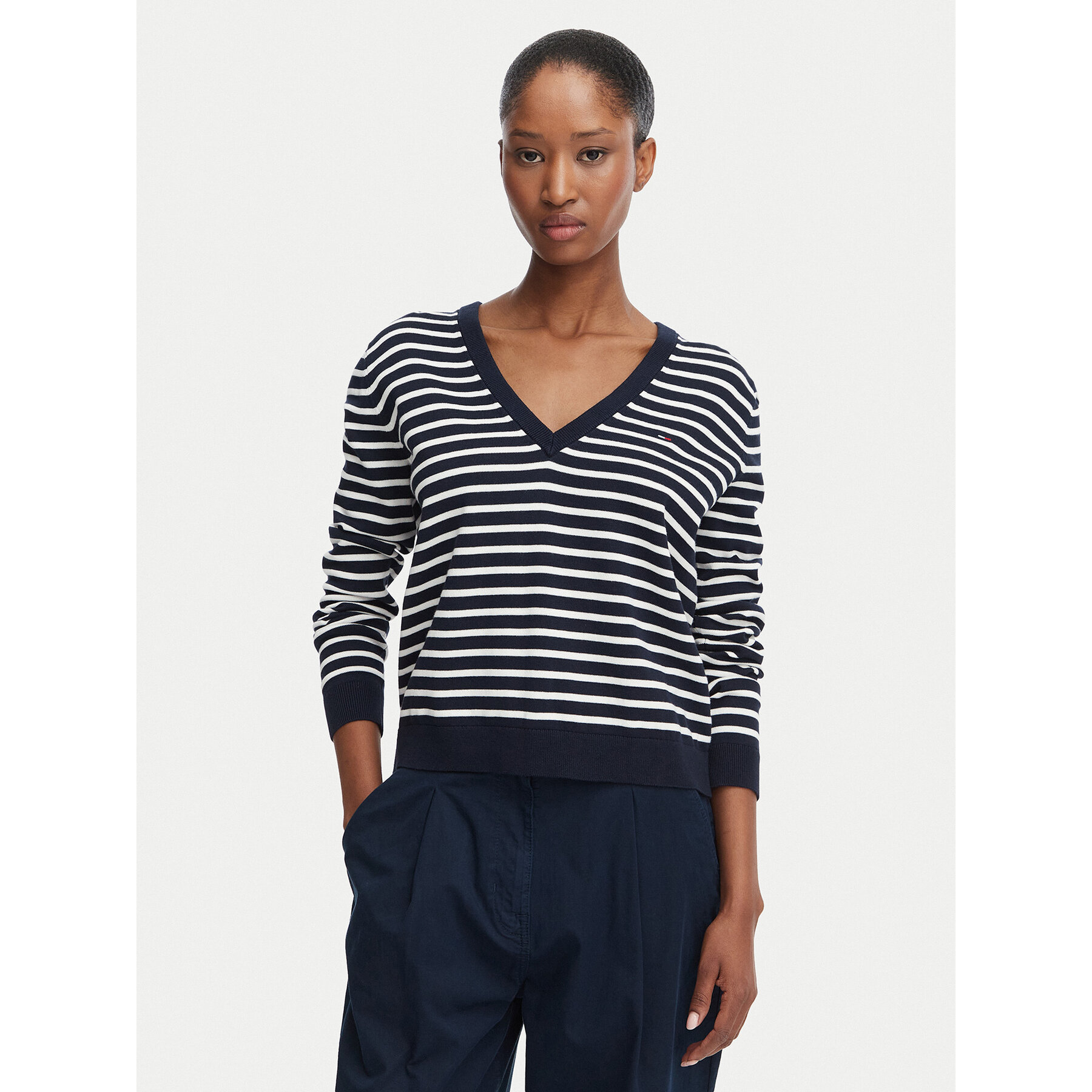 Tommy Jeans Sweter Essential DW0DW19888 Granatowy Regular Fit