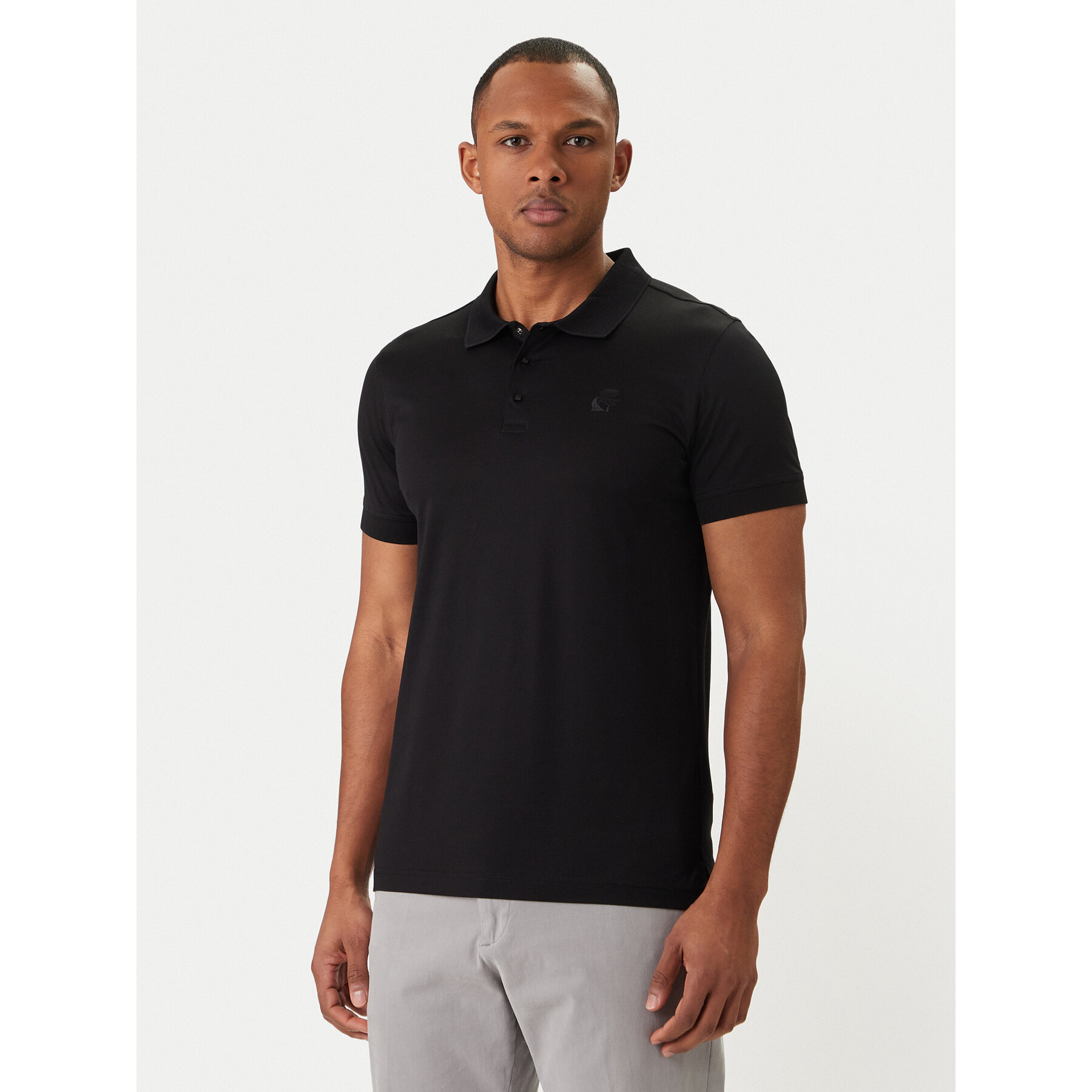 KARL LAGERFELD Polo 745000 562200 Czarny Regular Fit