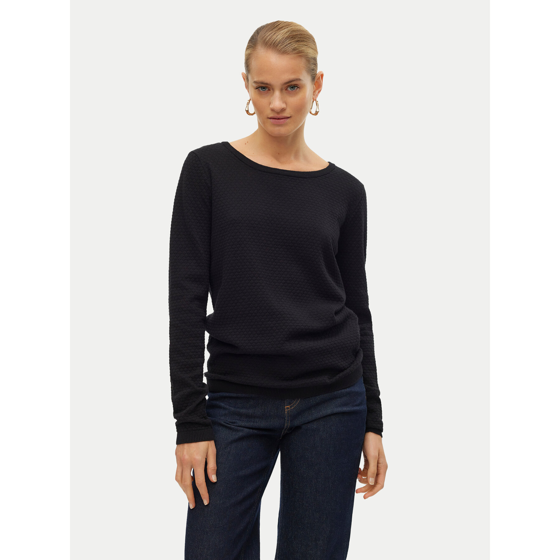 Vero Moda Sweter Care 10136644 Czarny Regular Fit
