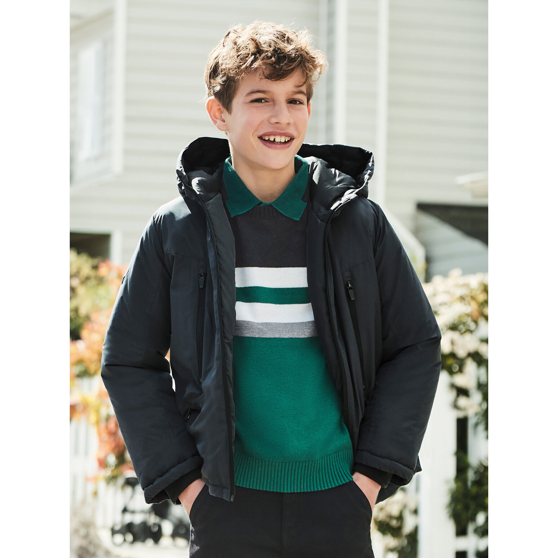 Mayoral Kurtka zimowa 7460 Szary Regular Fit