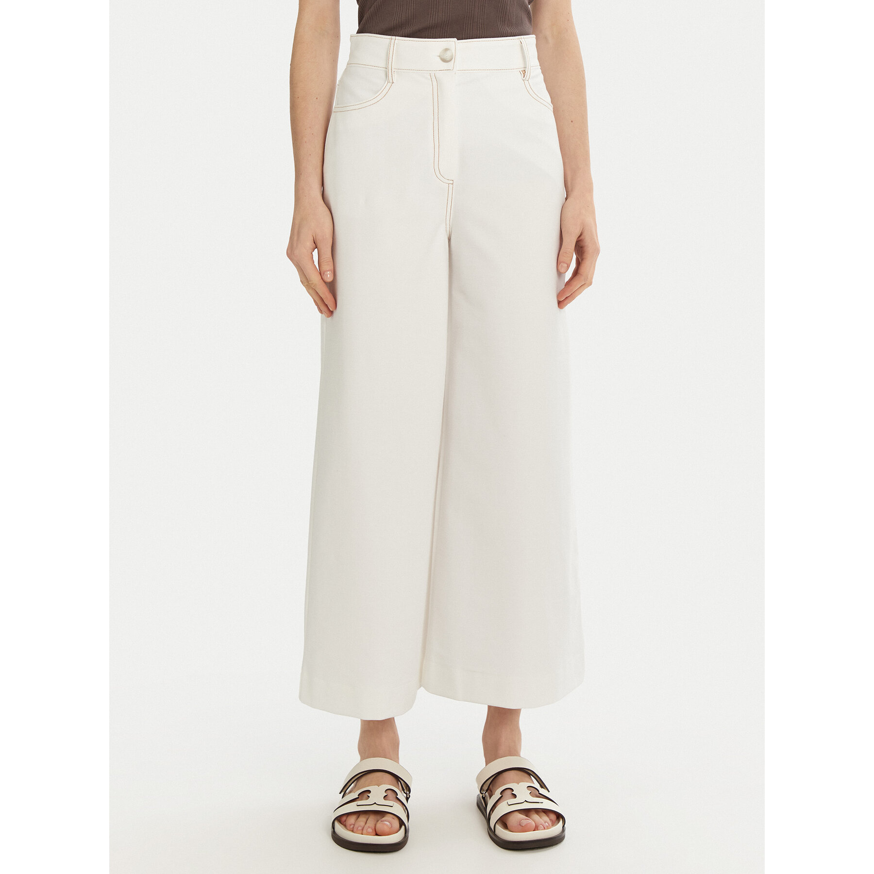 Max Mara Leisure Kuloty Fausto 2516781037 Biały Regular Fit