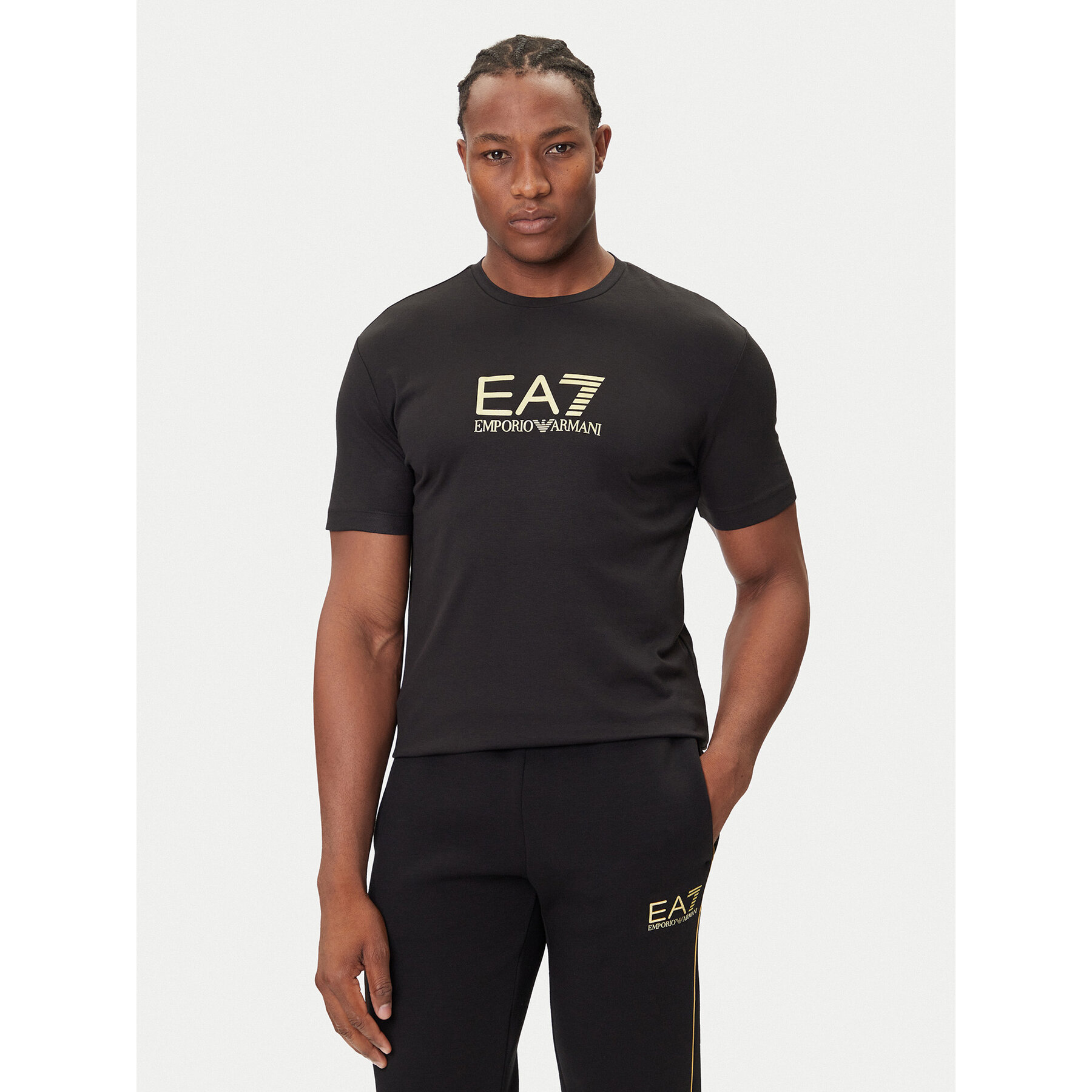EA7 Emporio Armani T-Shirt 7M000667 AF13739 UC001 Czarny Slim Fit