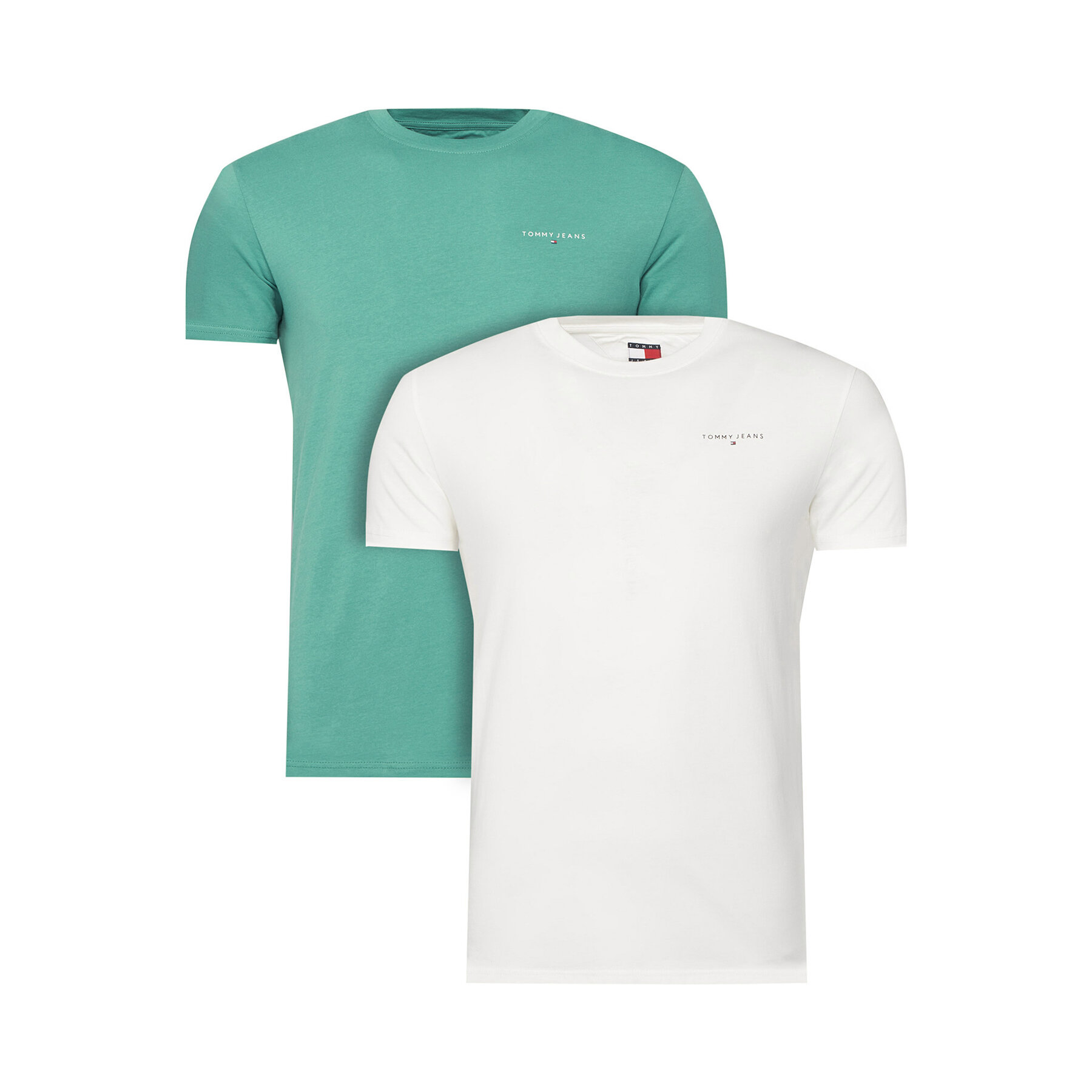 Tommy Jeans Komplet t-shirtów DM0DM22316 Zielony Slim Fit