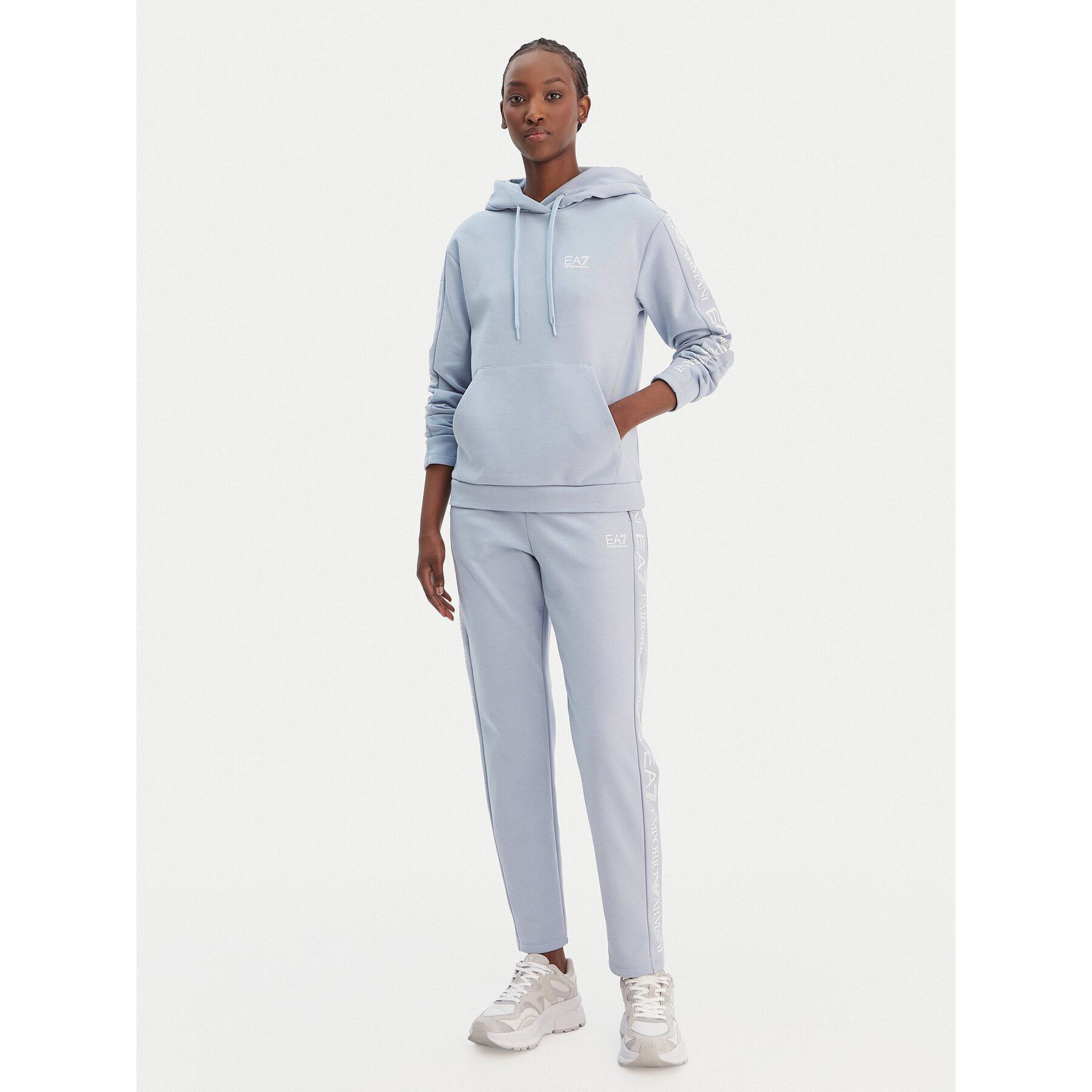 EA7 Emporio Armani Dres 7W000116 AF10443 U9309 Błękitny Regular Fit