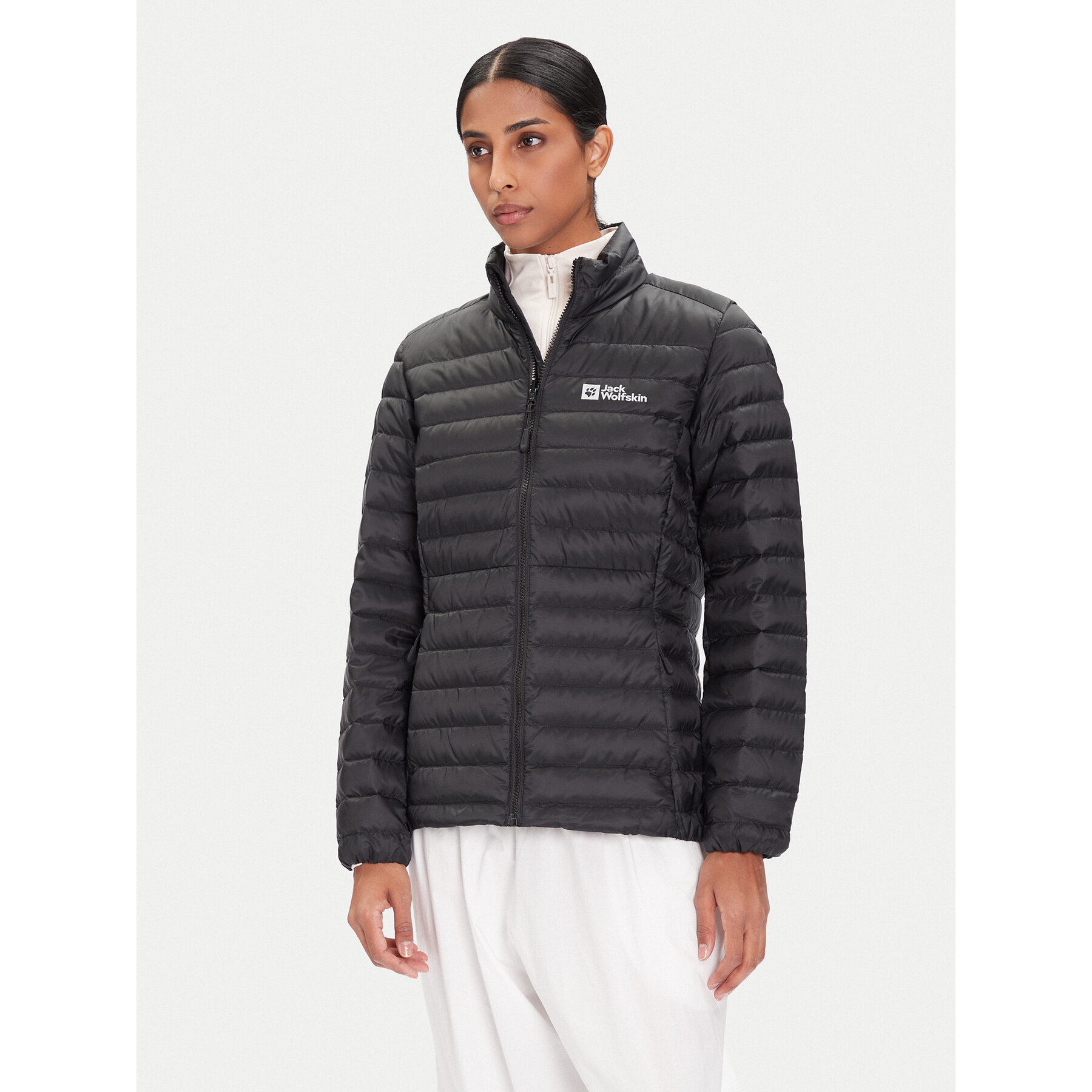 Jack Wolfskin Kurtka puchowa Pilvi 1207761 Czarny Regular Fit