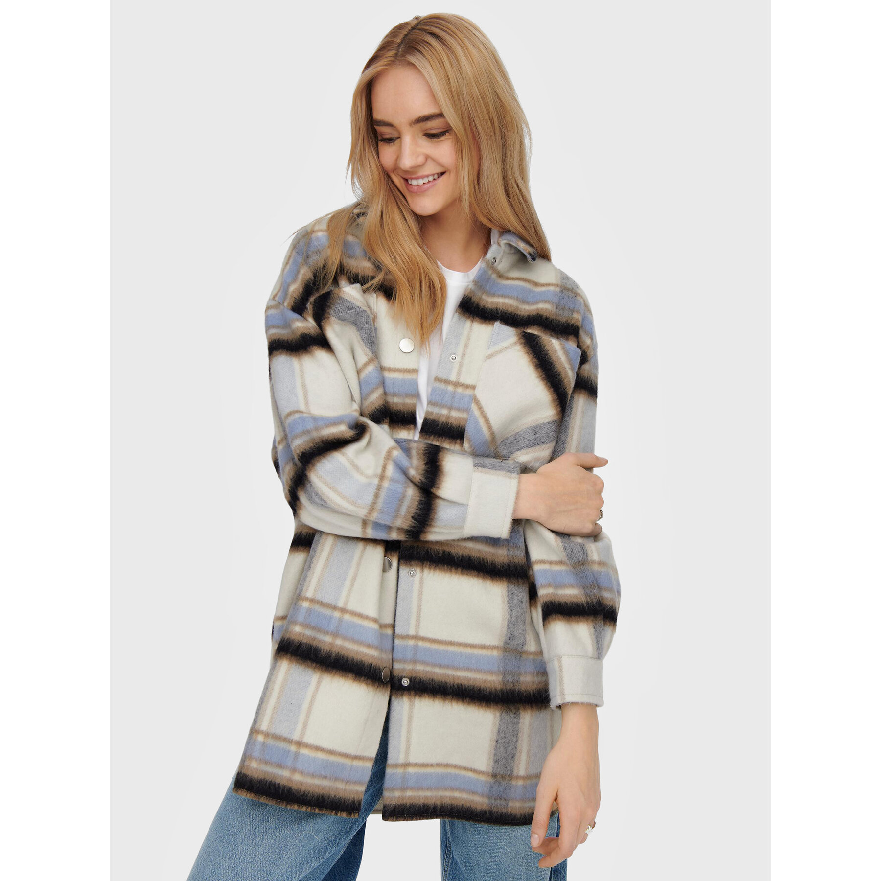 ONLY Kurtka przejściowa Masha 15259090 Beżowy Relaxed Fit