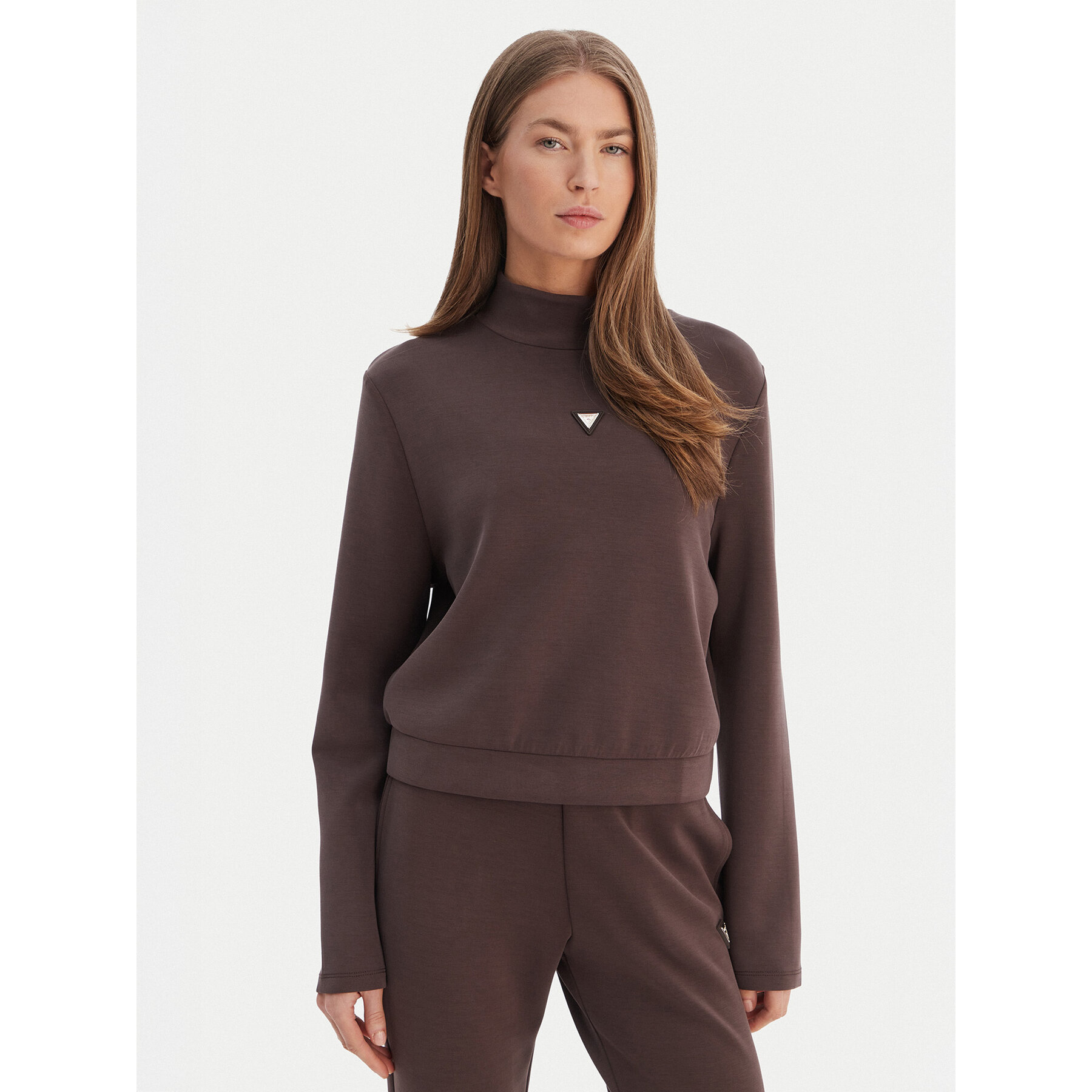 Guess Bluza V4YQ05 KCAY2 Brązowy Regular Fit