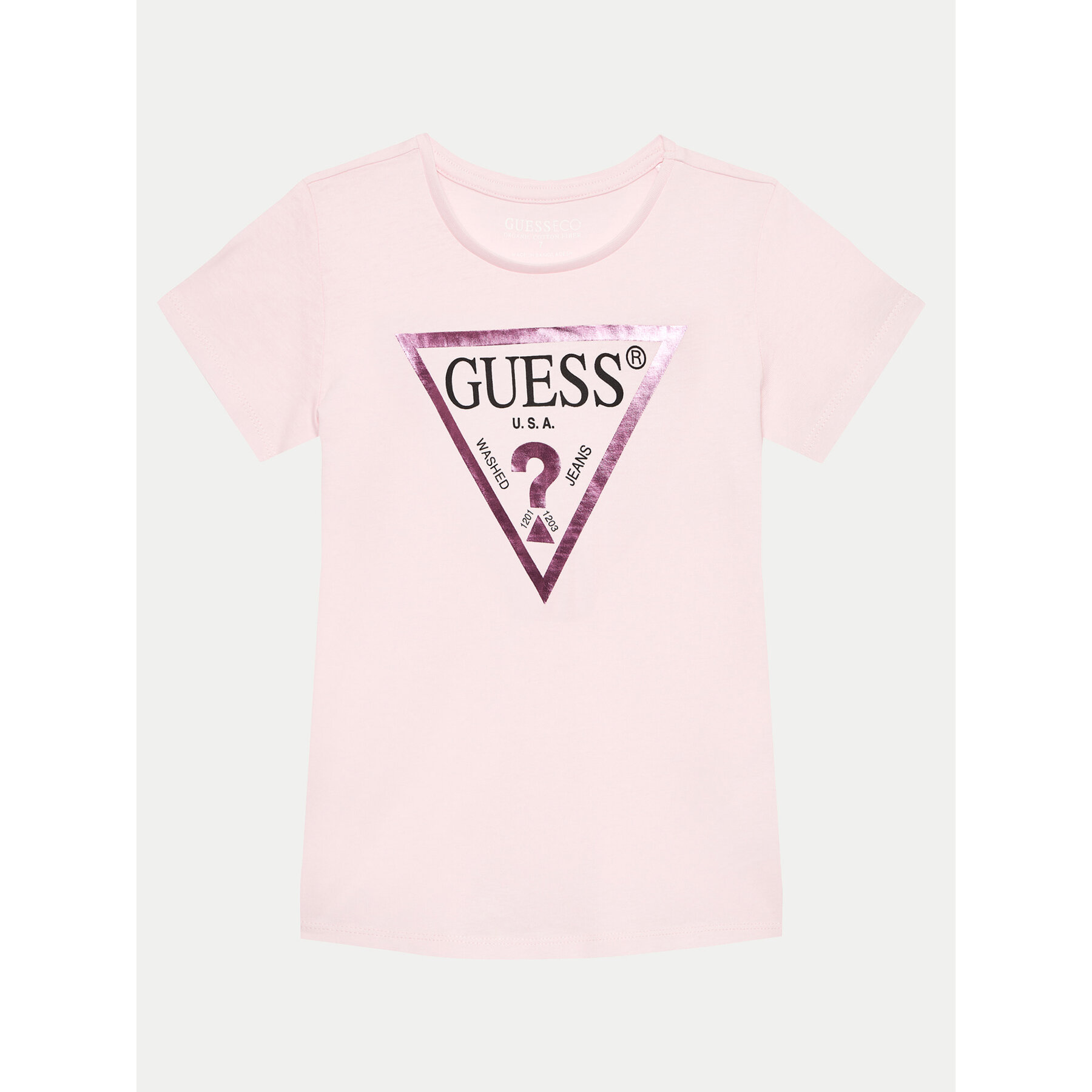Guess T-Shirt J73I56K 8HM0 Różowy Regular Fit