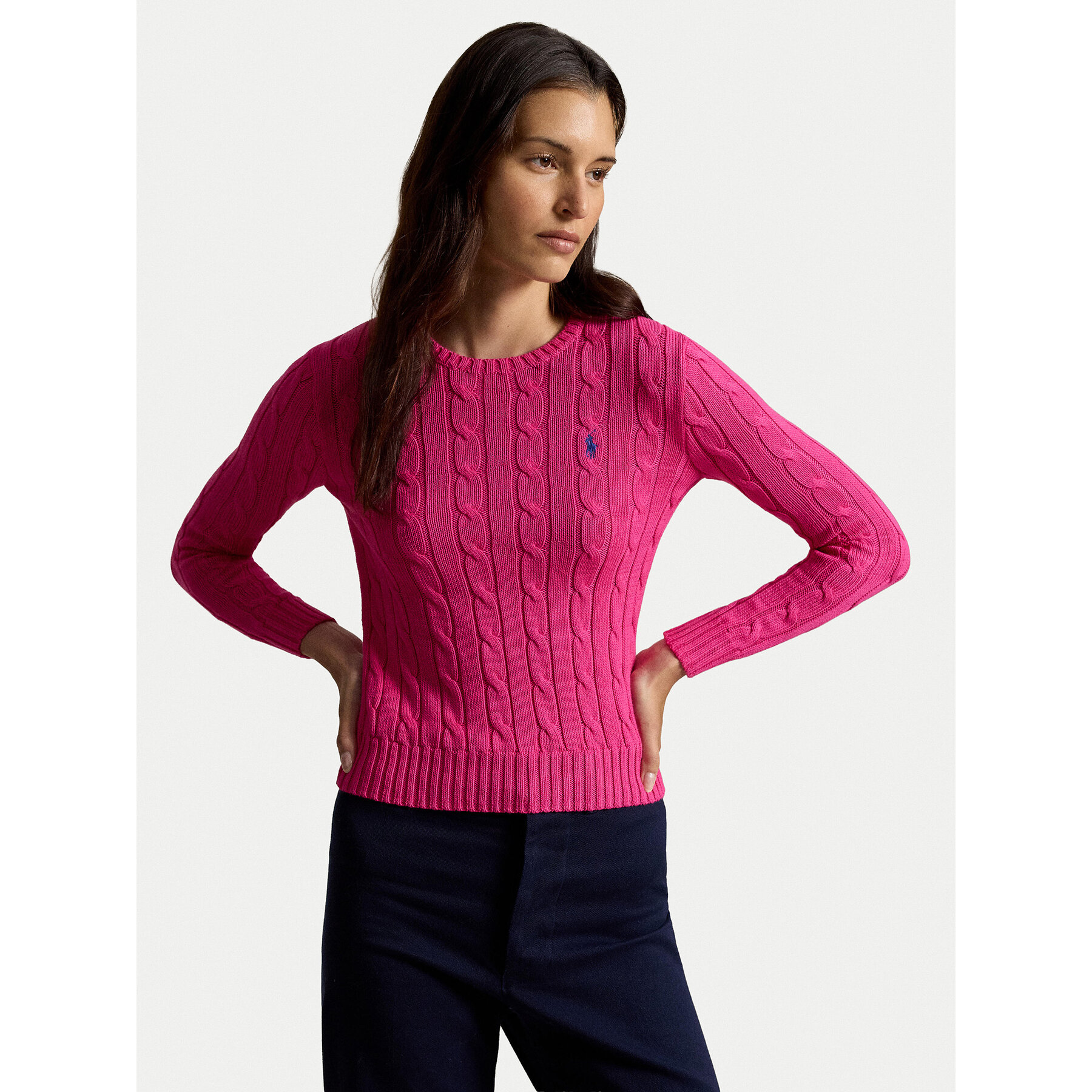 Polo Ralph Lauren Sweter 211971869508 Różowy Slim Fit