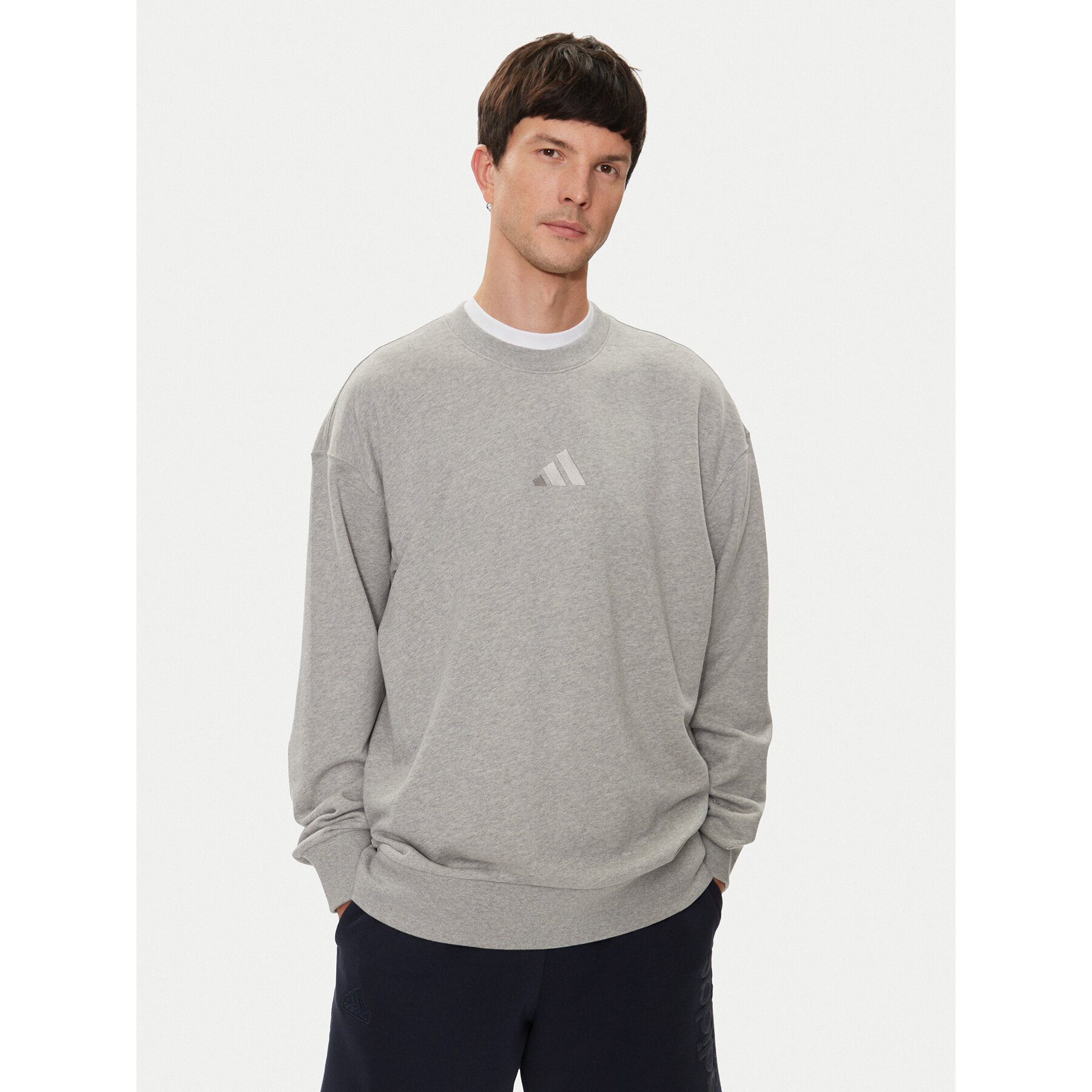 adidas Bluza ALL SZN French Terry IY4151 Szary Loose Fit
