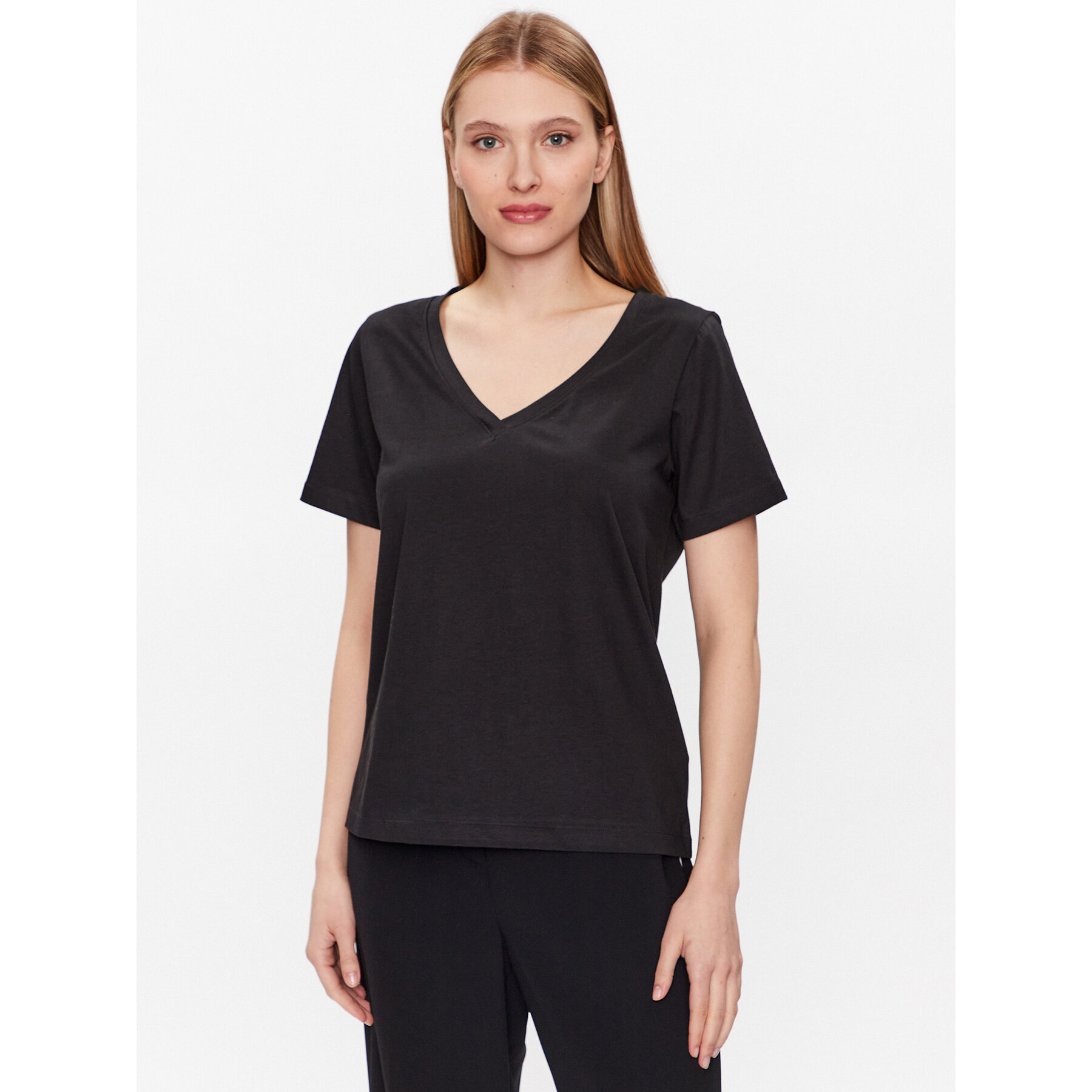 Calvin Klein T-Shirt K20K205338 Czarny Regular Fit